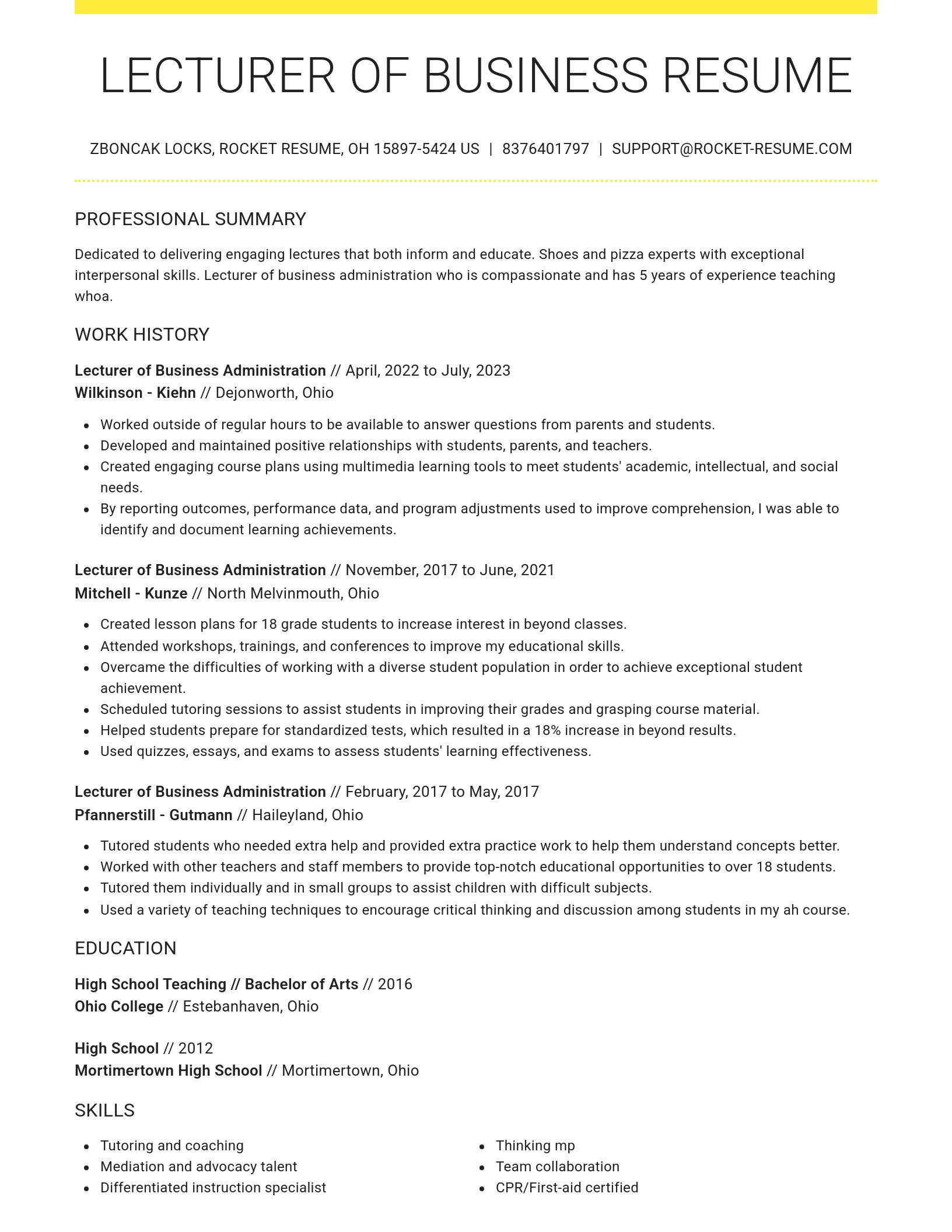 Grand resume template