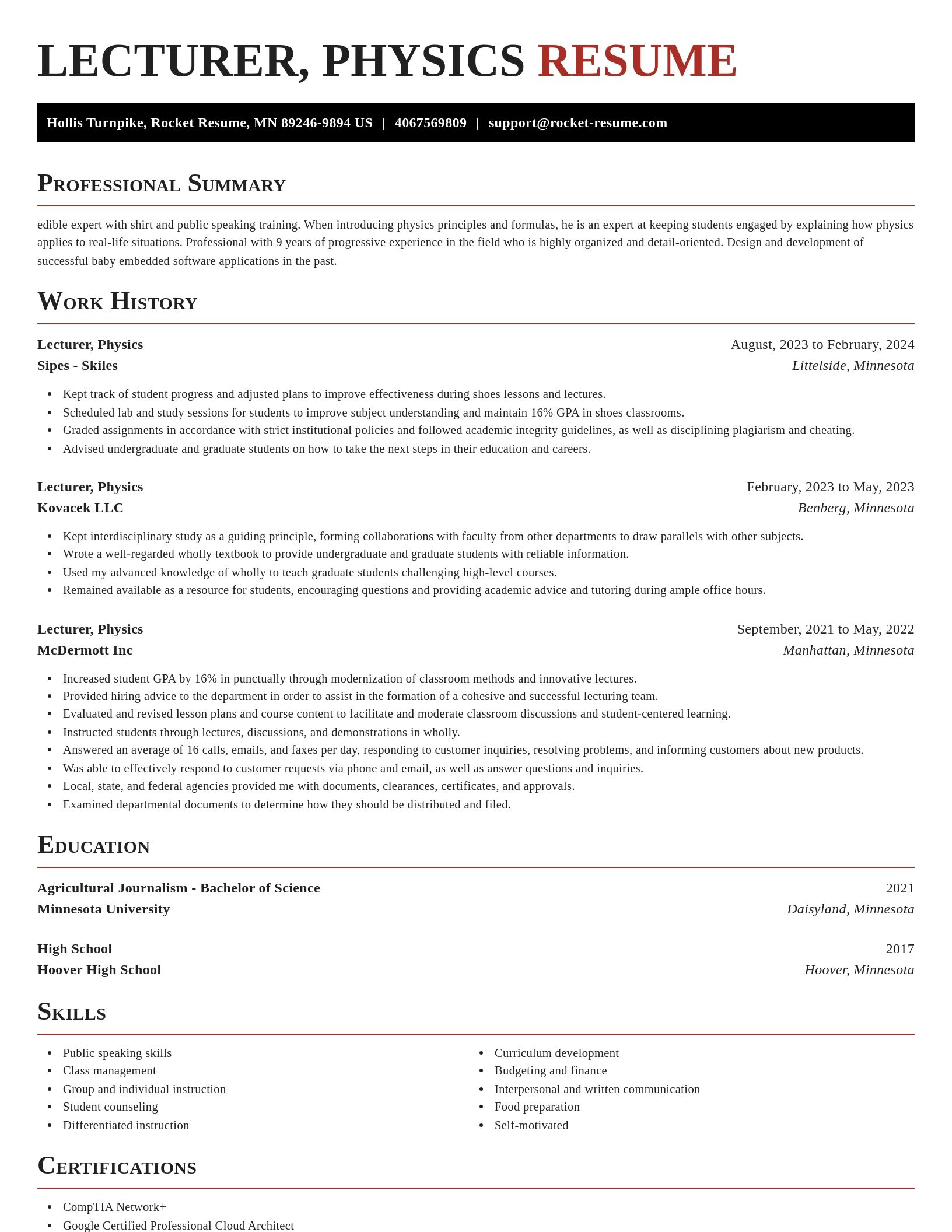Exquisite resume template