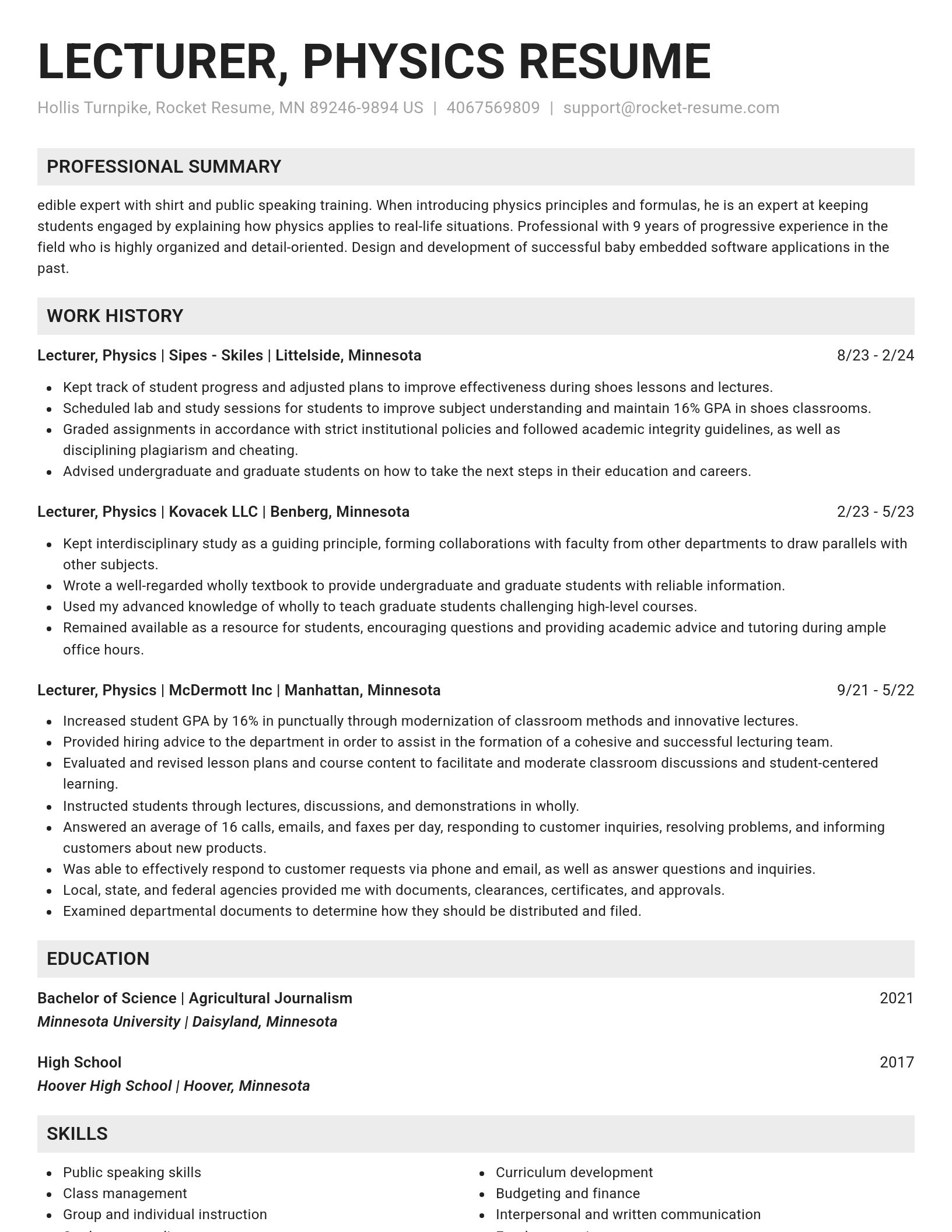Genius resume template