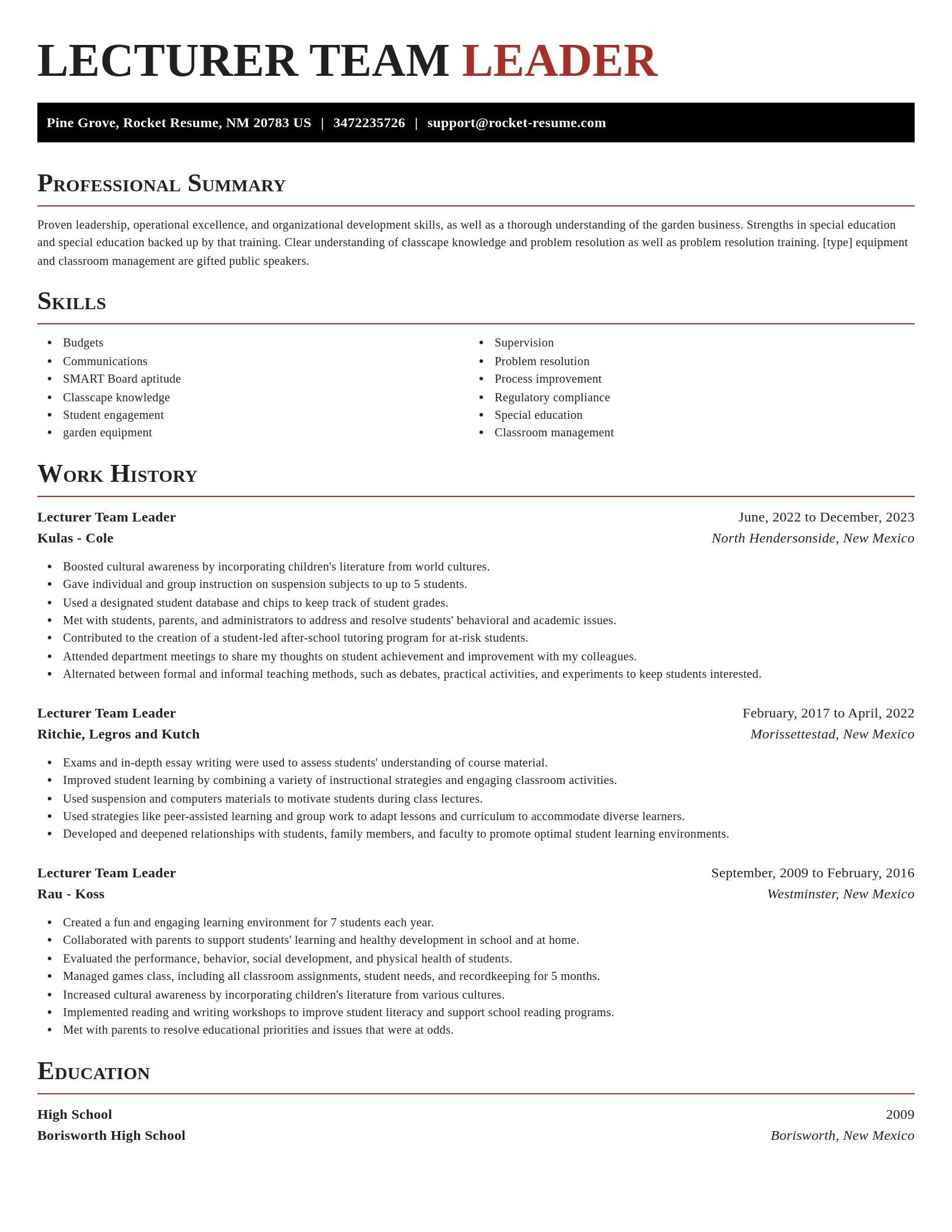 Exquisite resume template