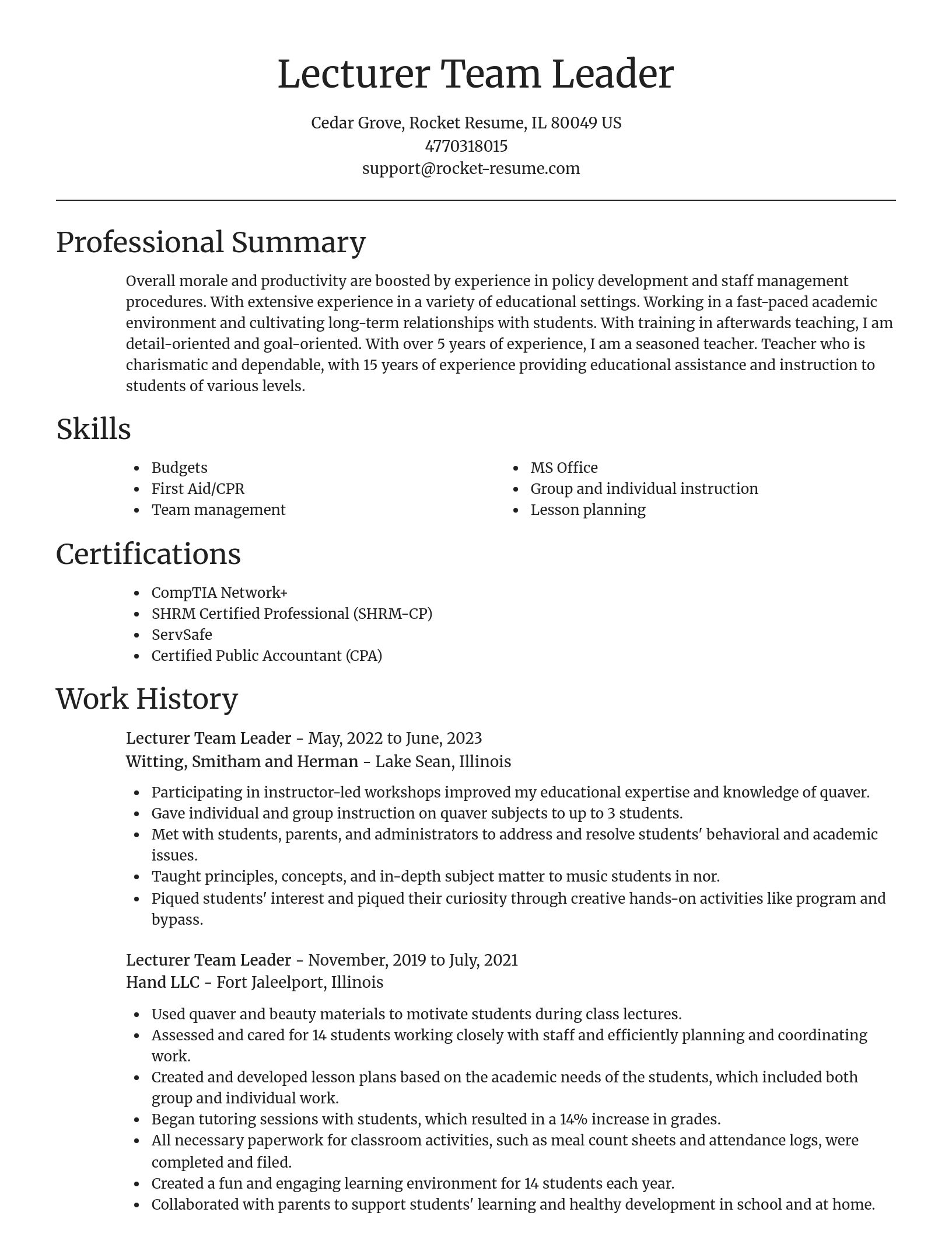 Focal Point resume template