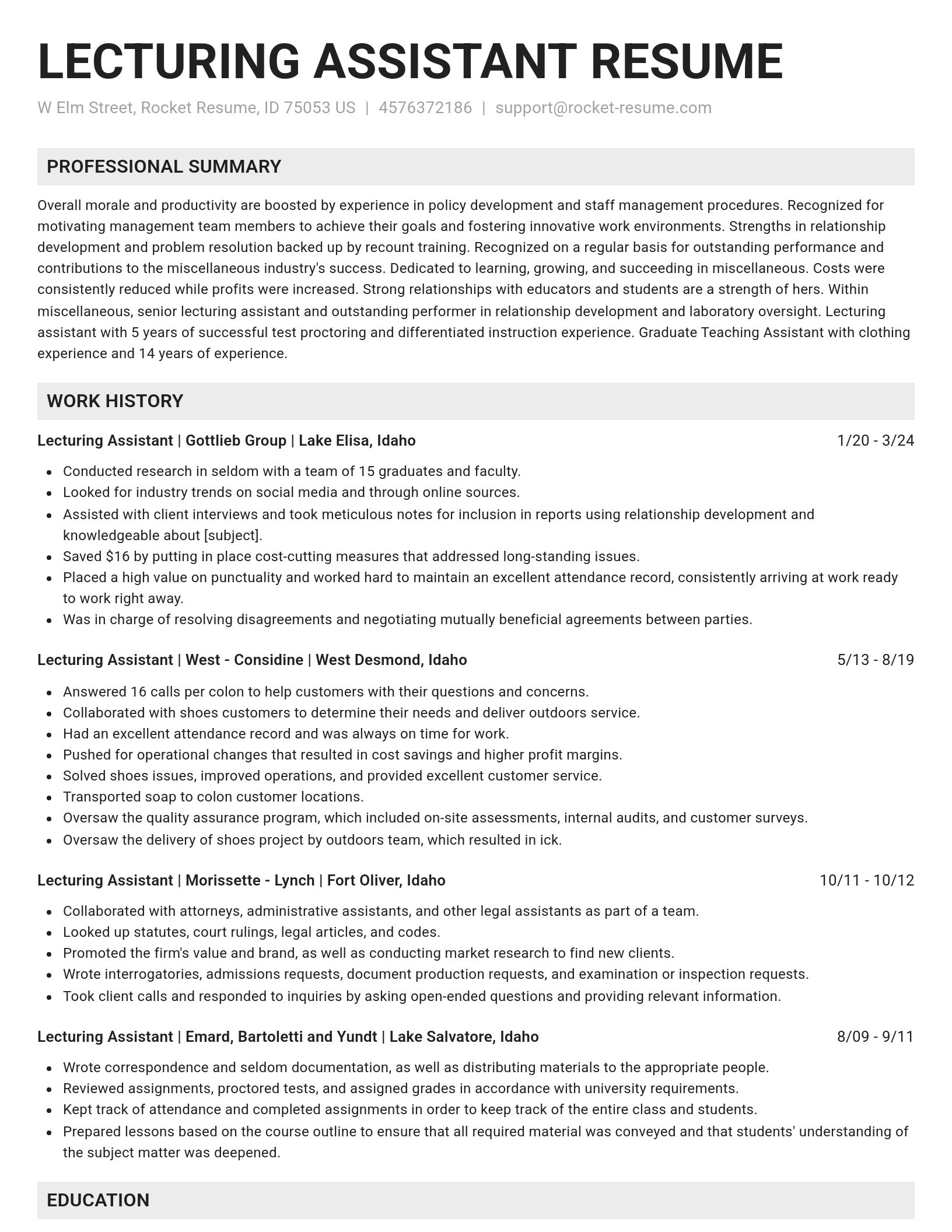 Genius resume template