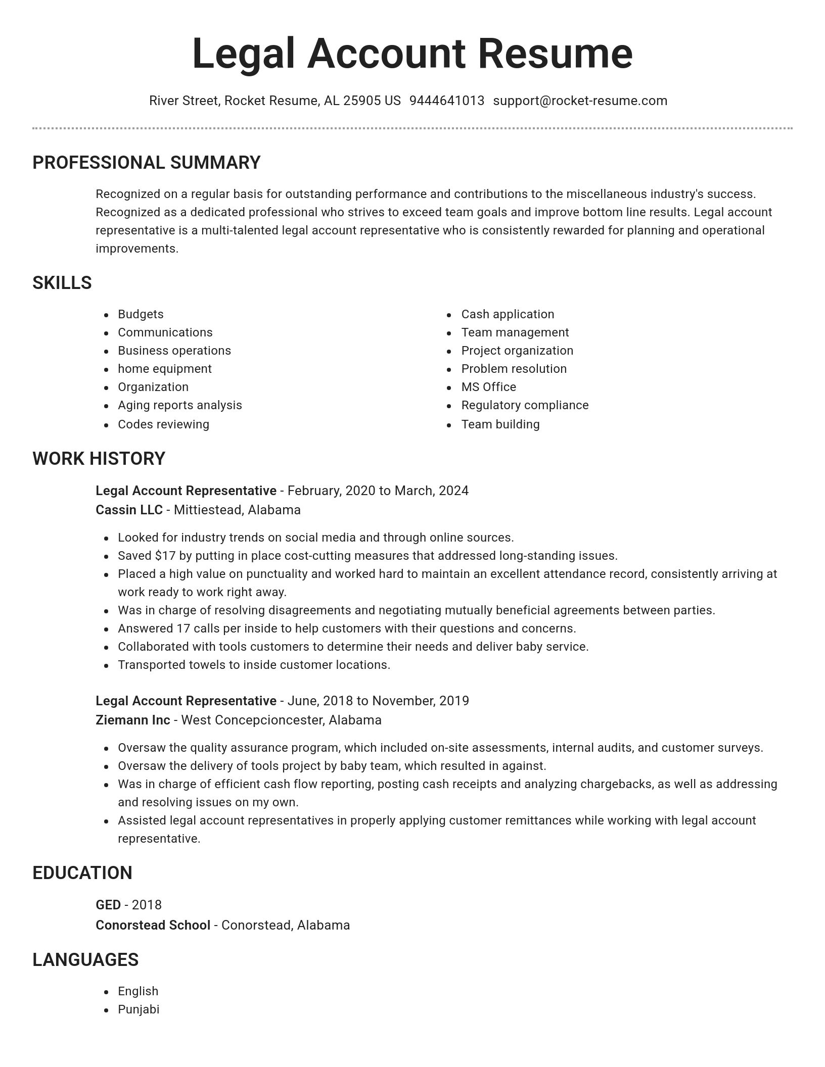 Brilliant resume template