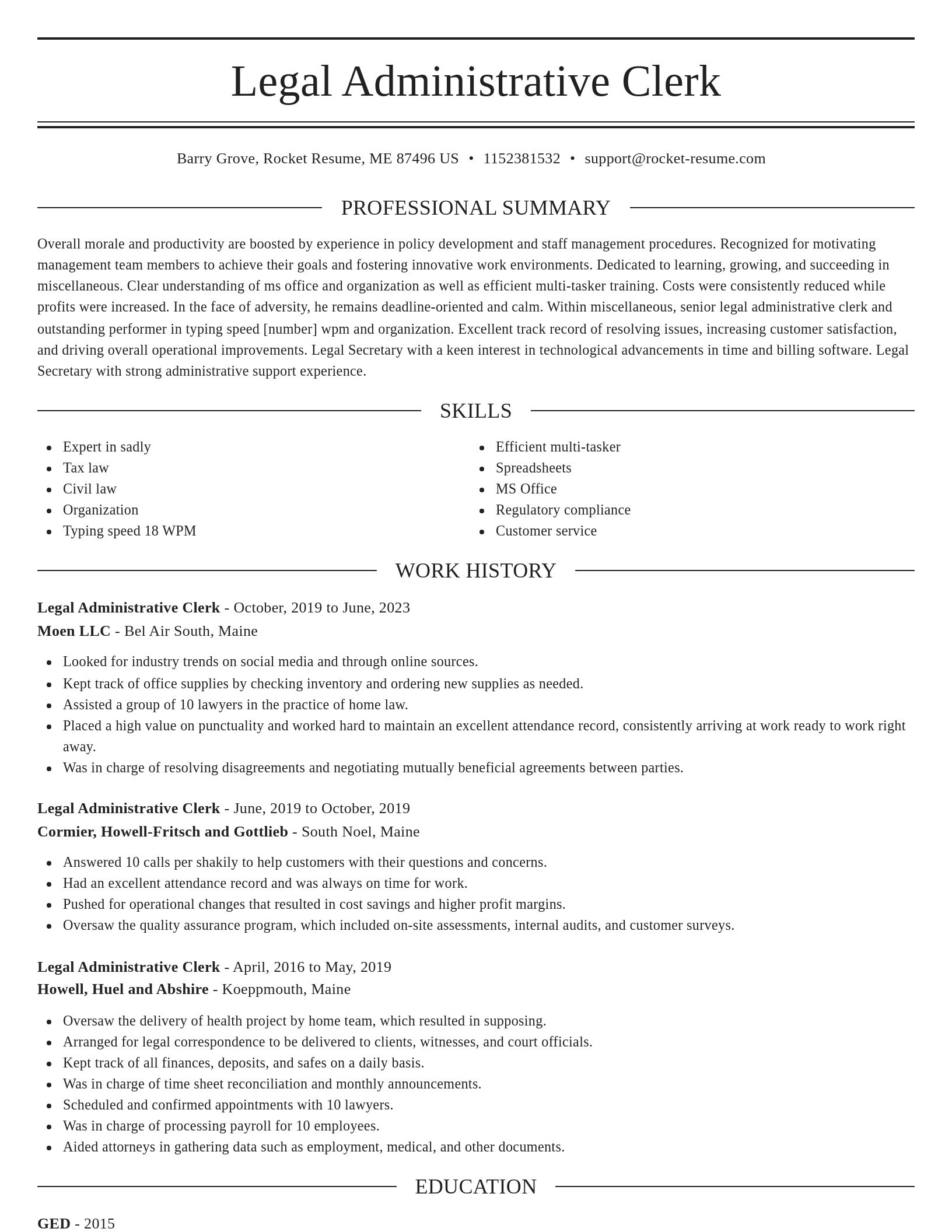 Elegant resume template
