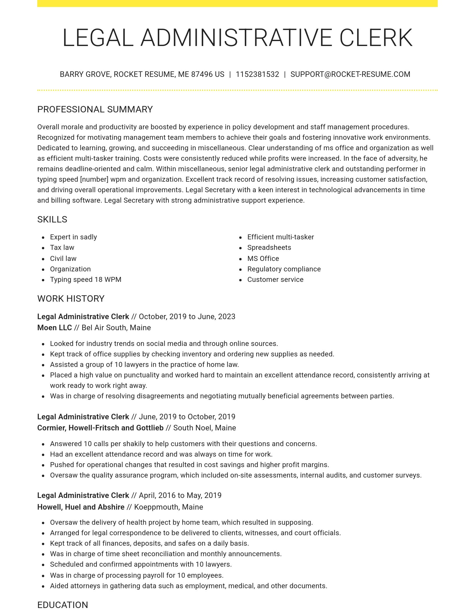 Grand resume template