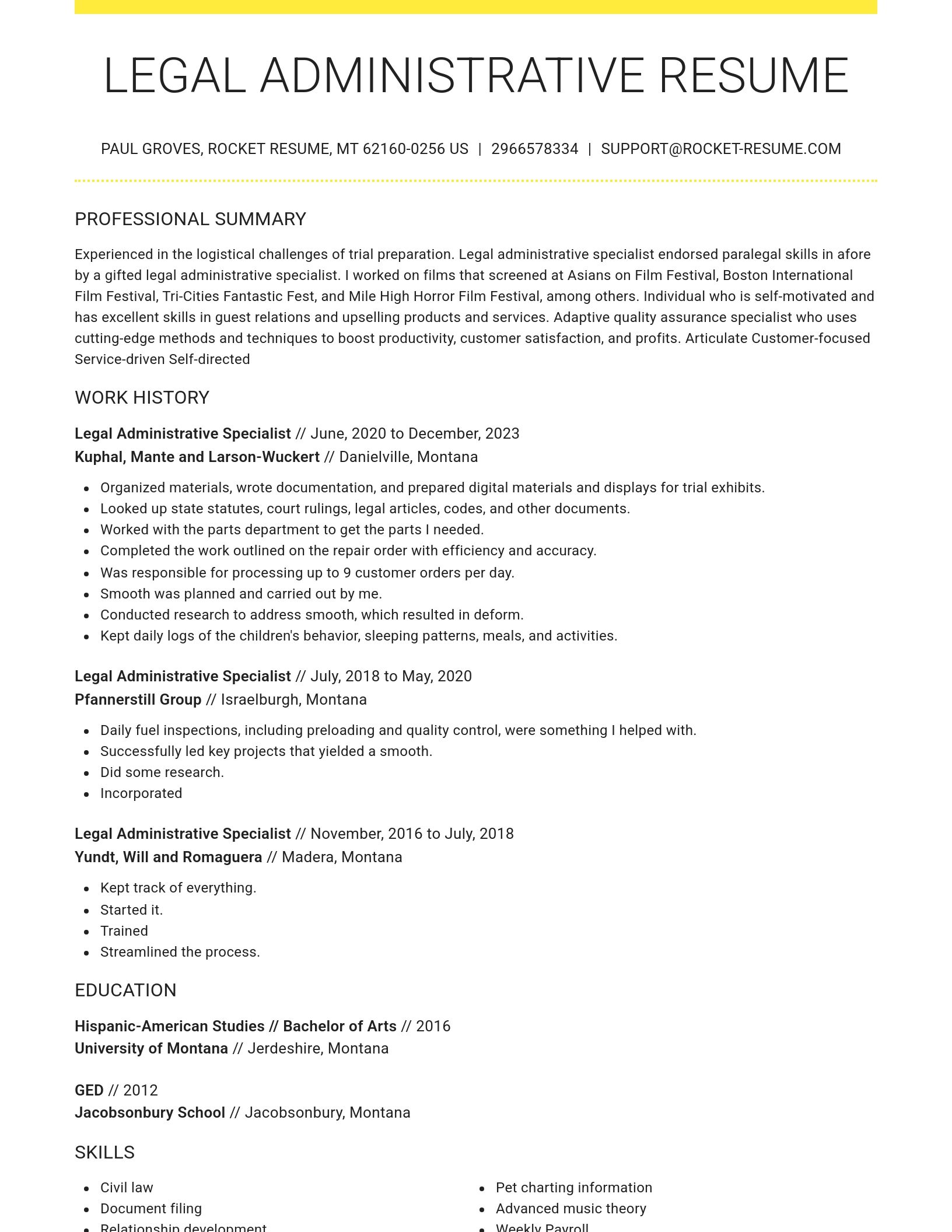 Grand resume template