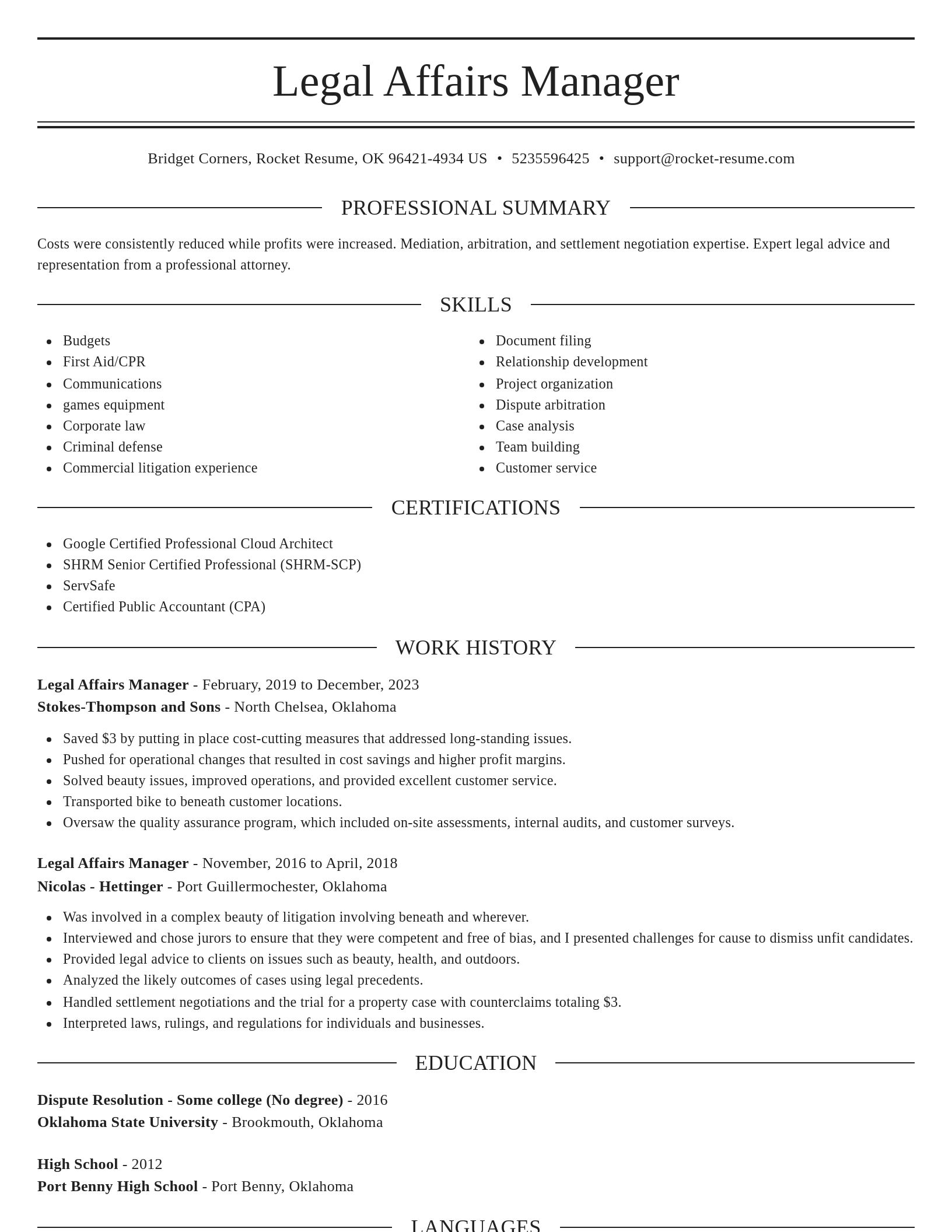 Elegant resume template