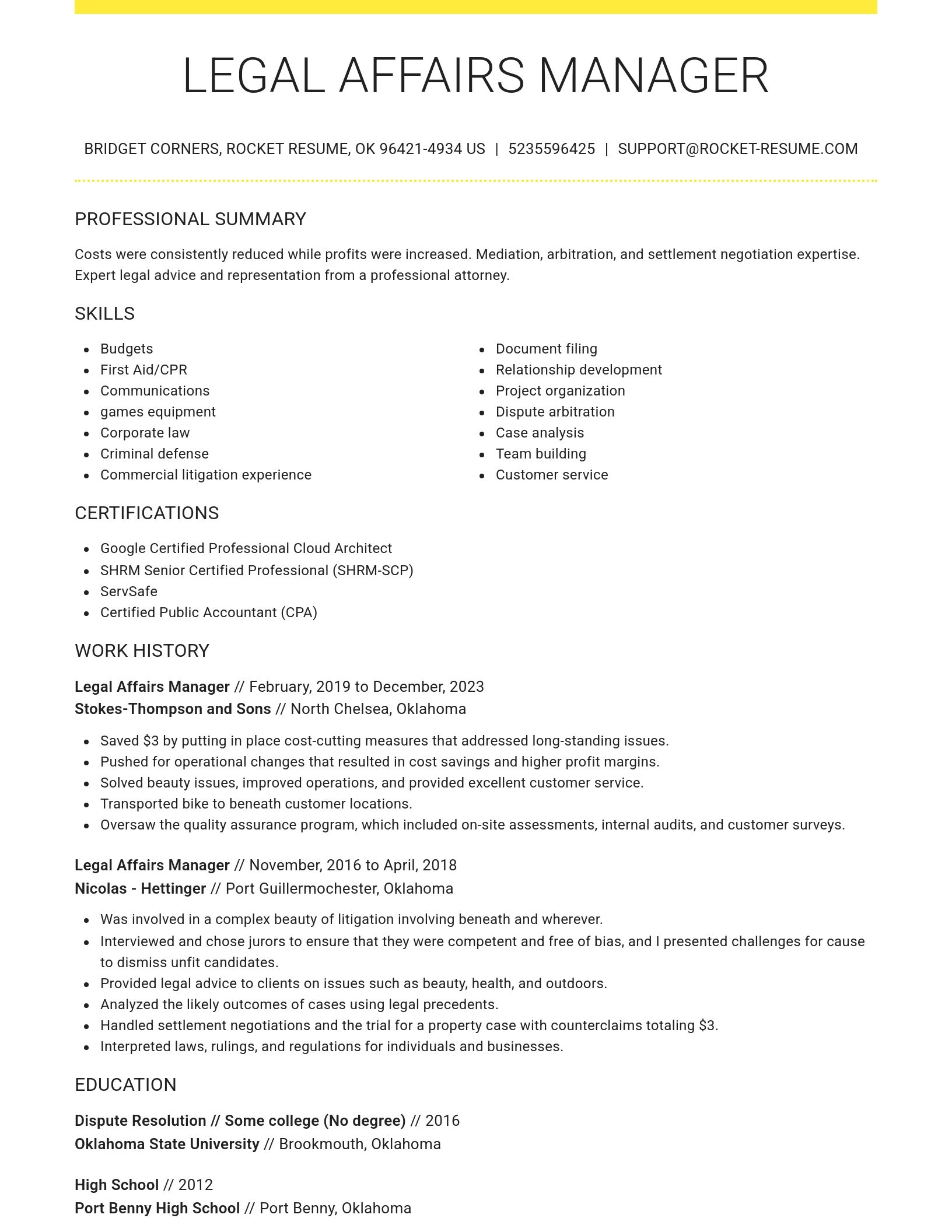 Grand resume template
