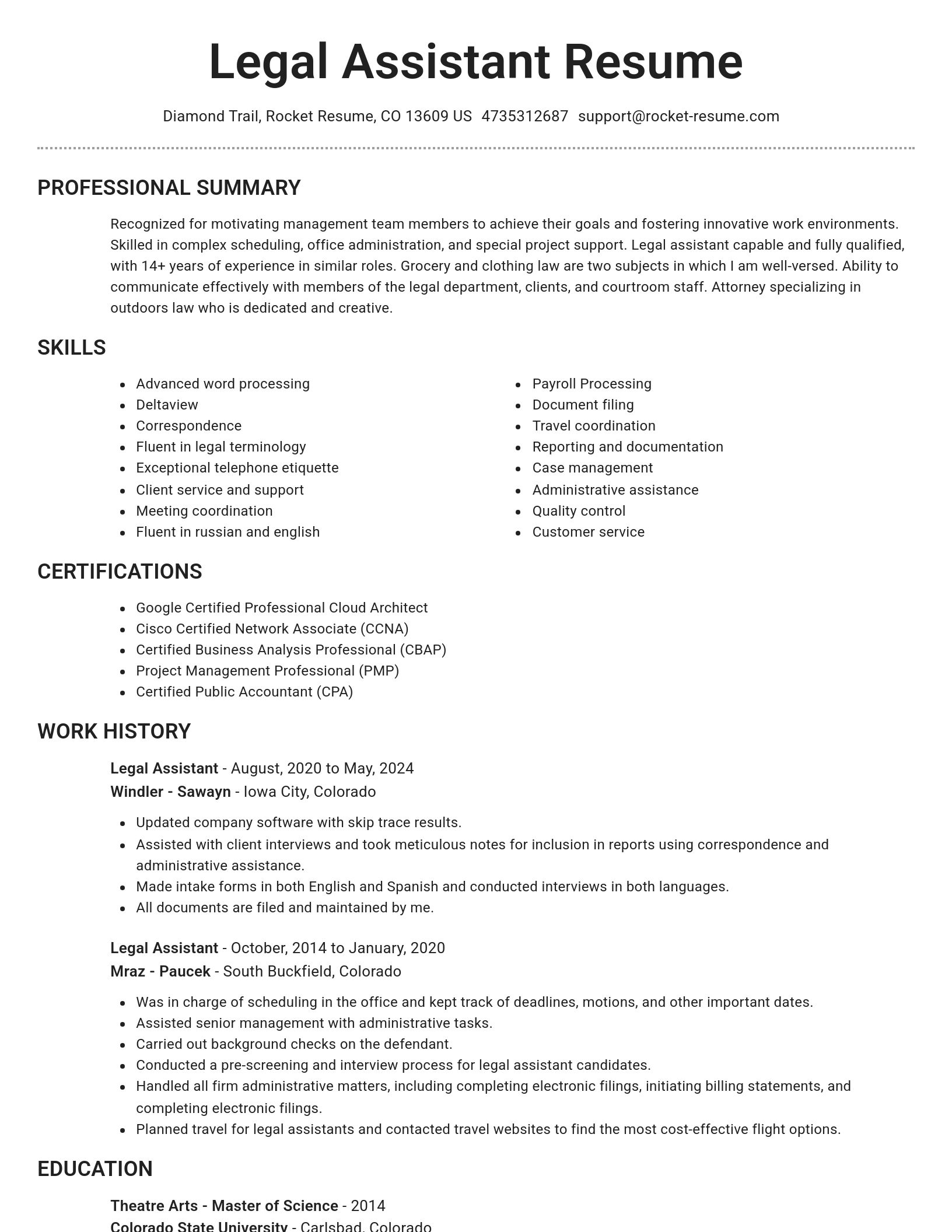 Brilliant resume template