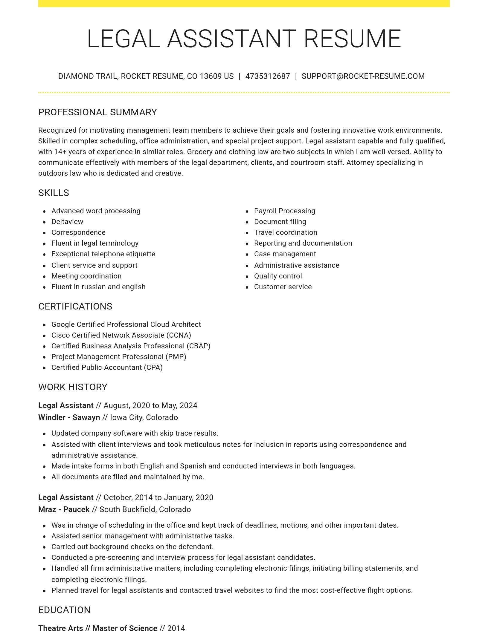 Grand resume template