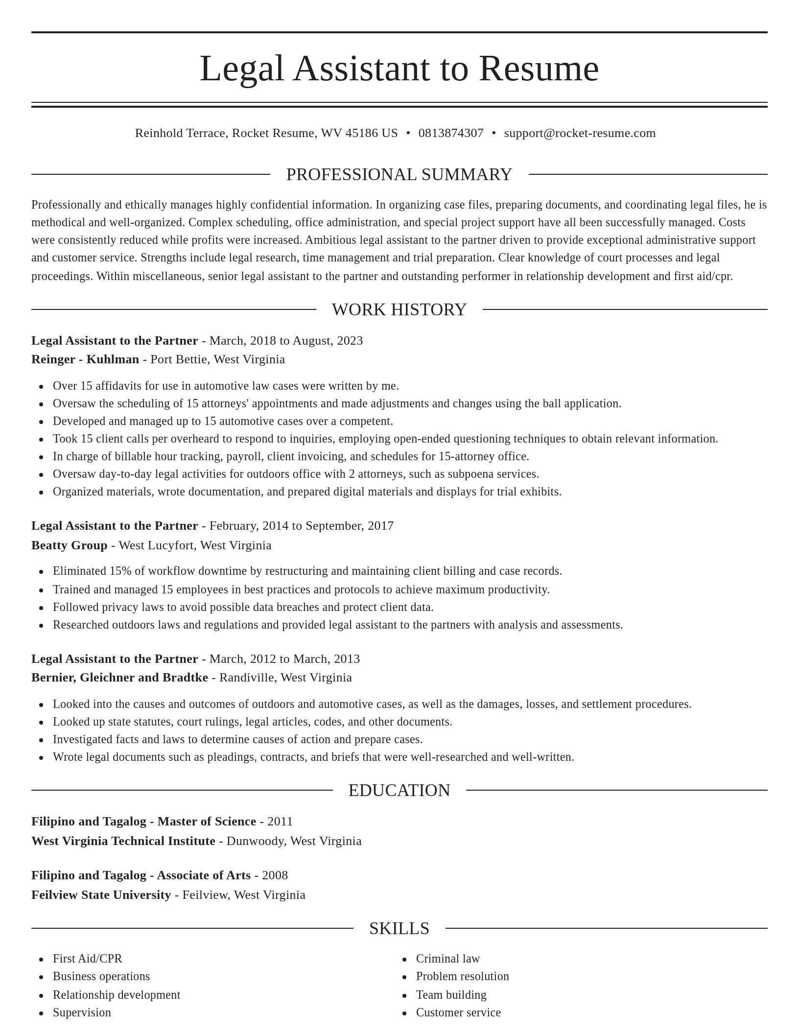 Elegant resume template