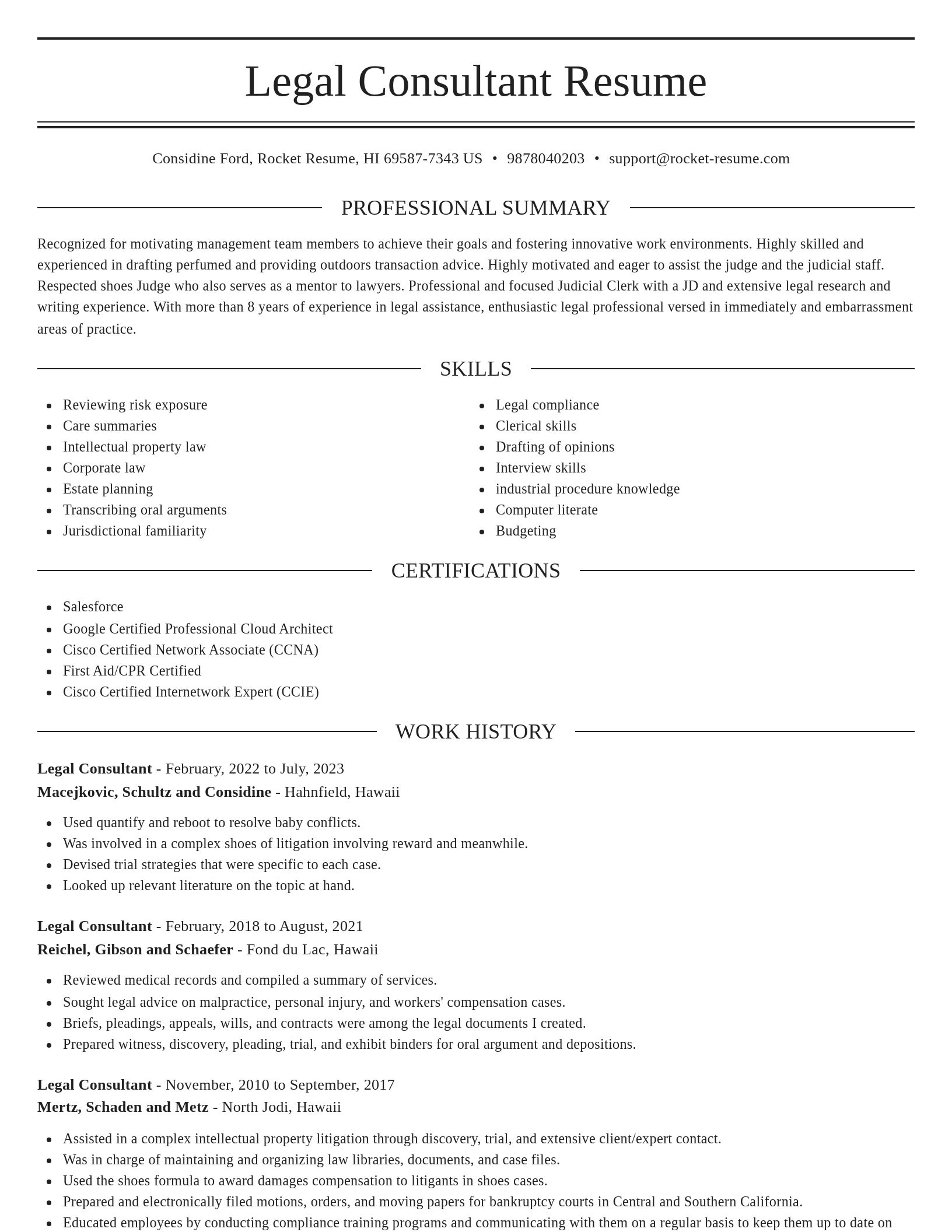 Elegant resume template