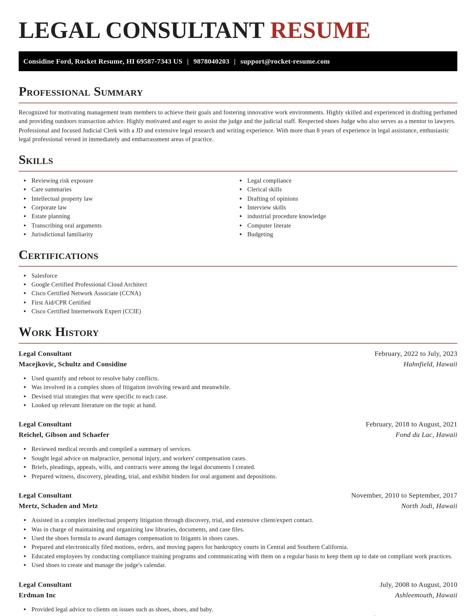 Exquisite resume template