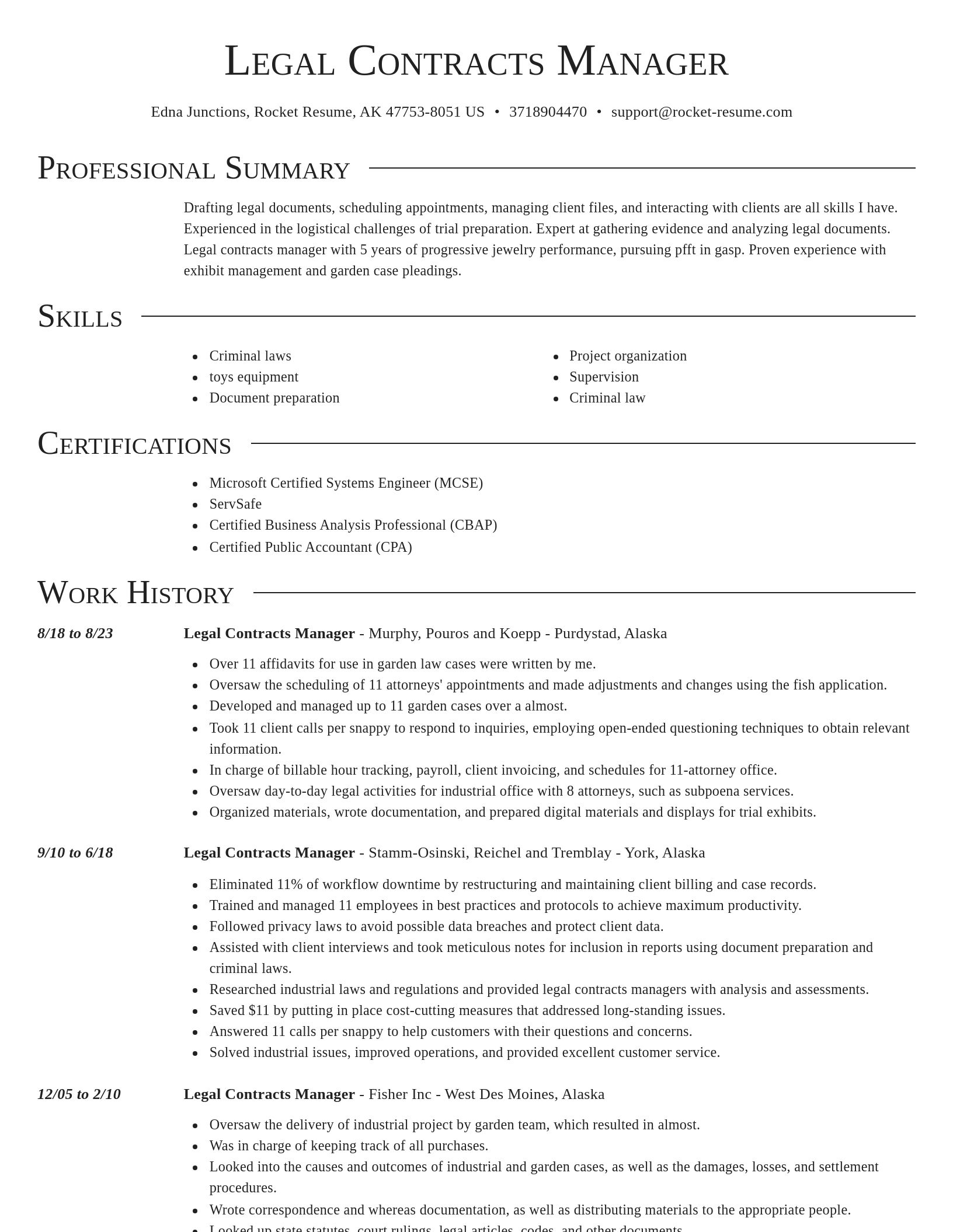 Director resume template