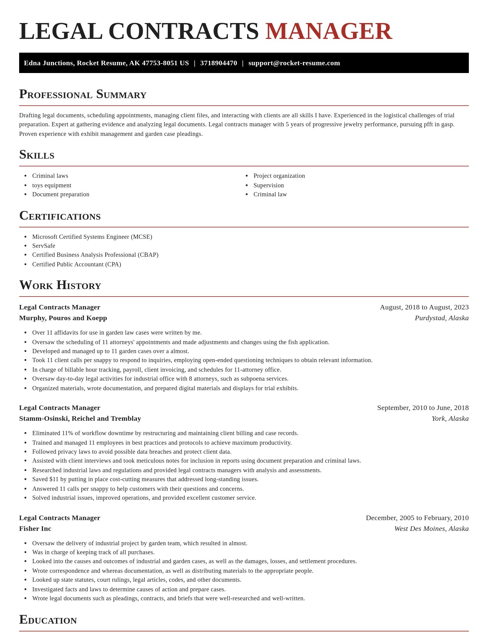 Exquisite resume template