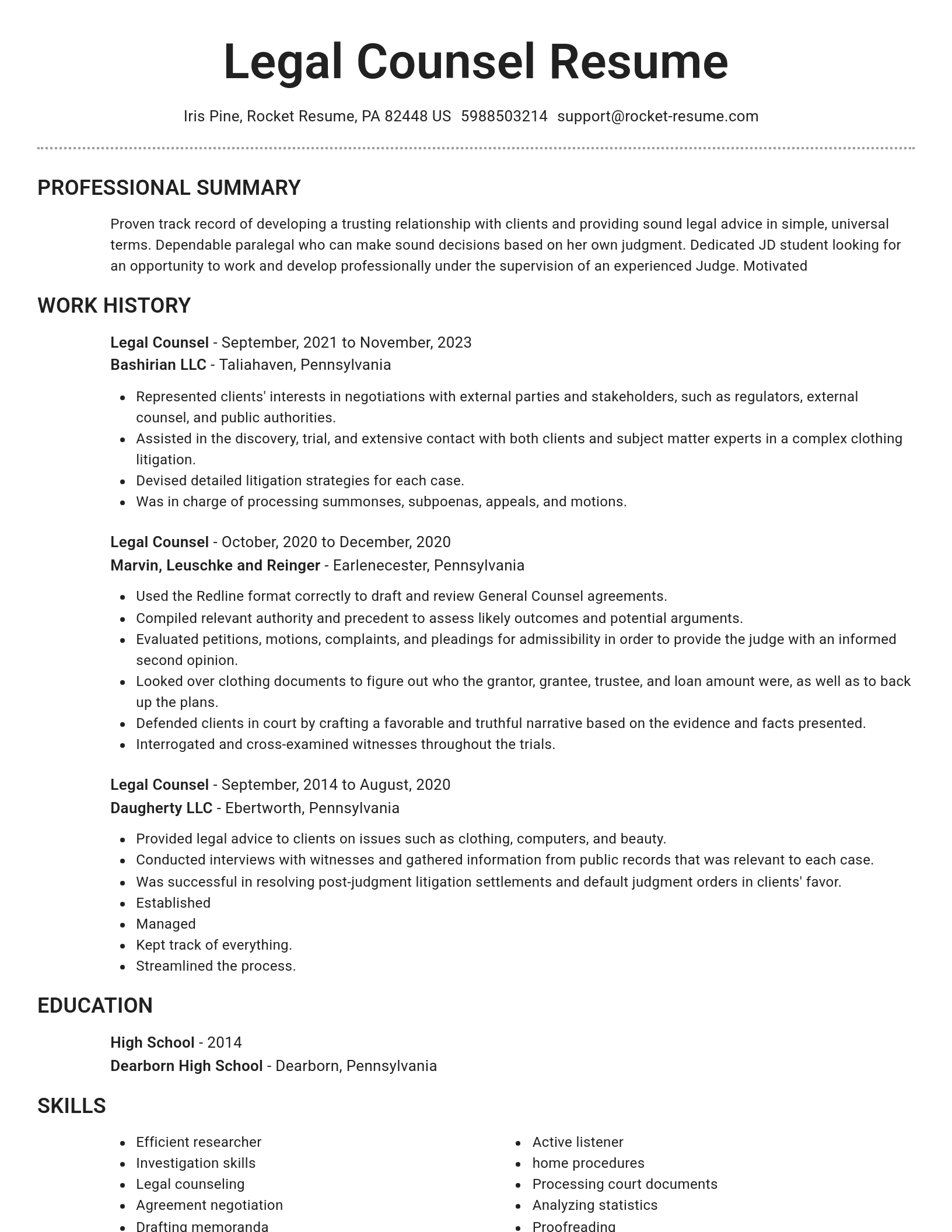 Brilliant resume template