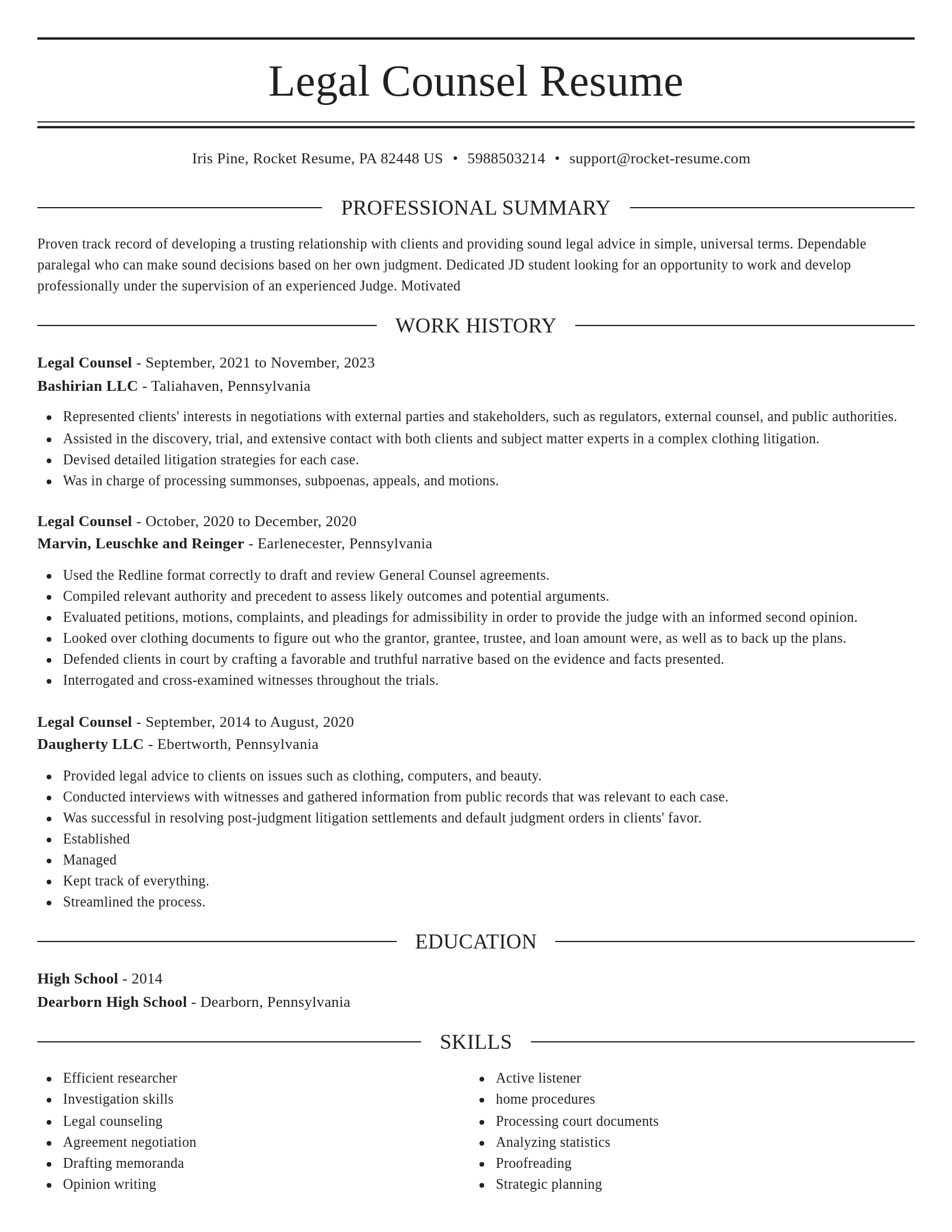 Elegant resume template