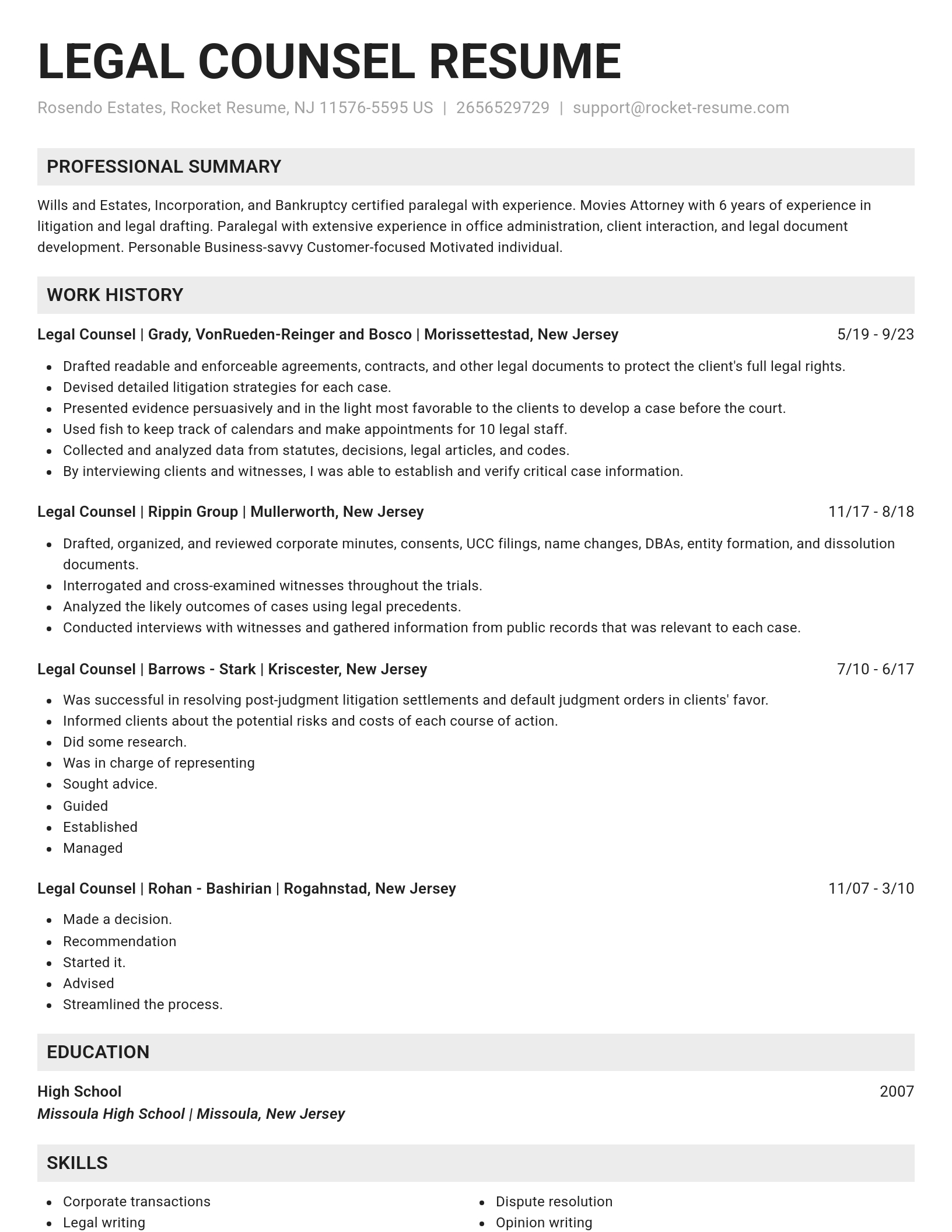 Genius resume template