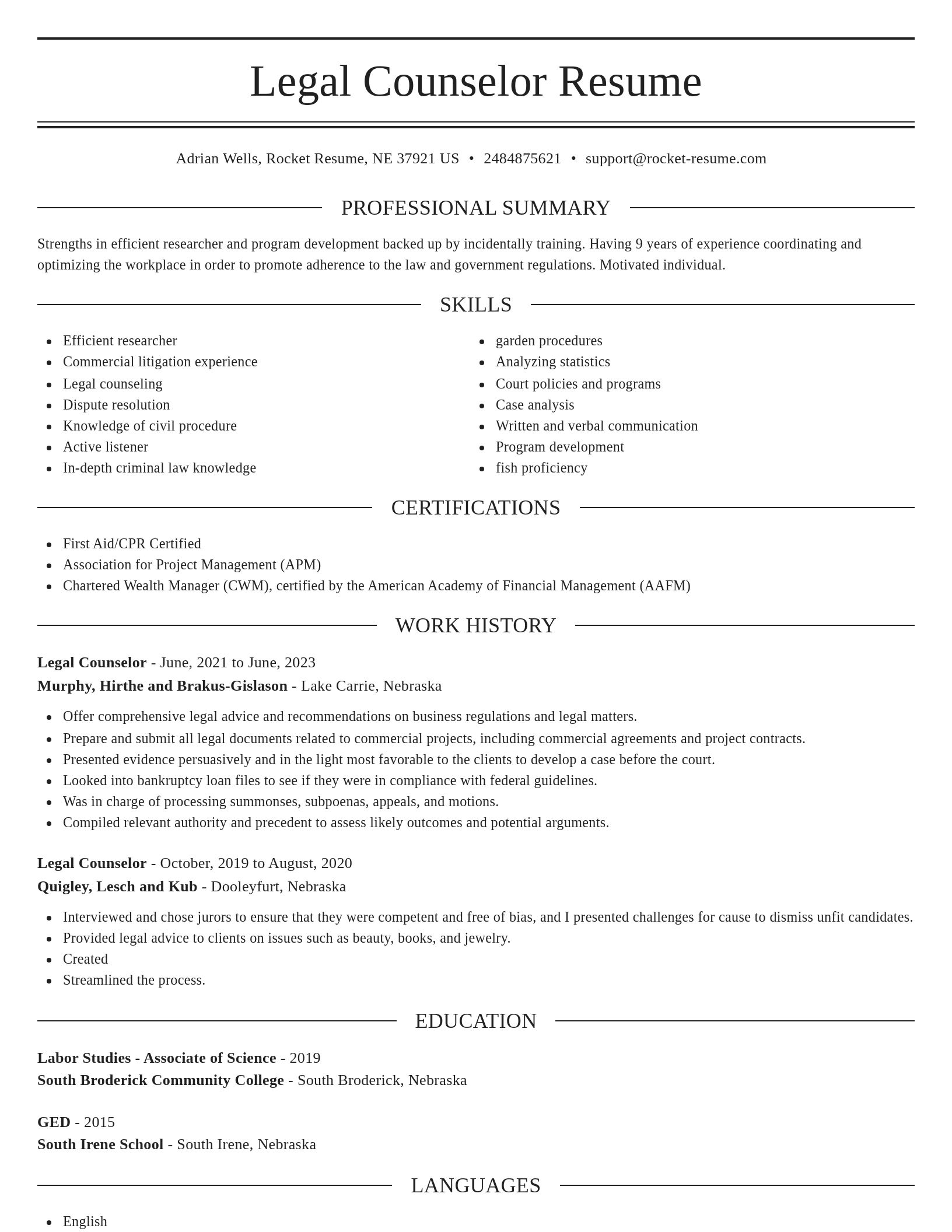 Elegant resume template