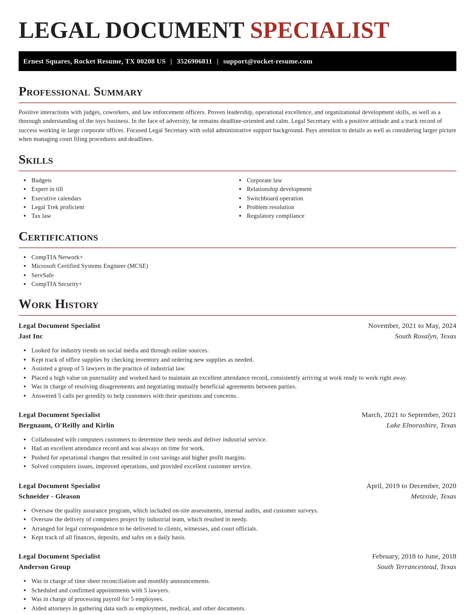 Exquisite resume template