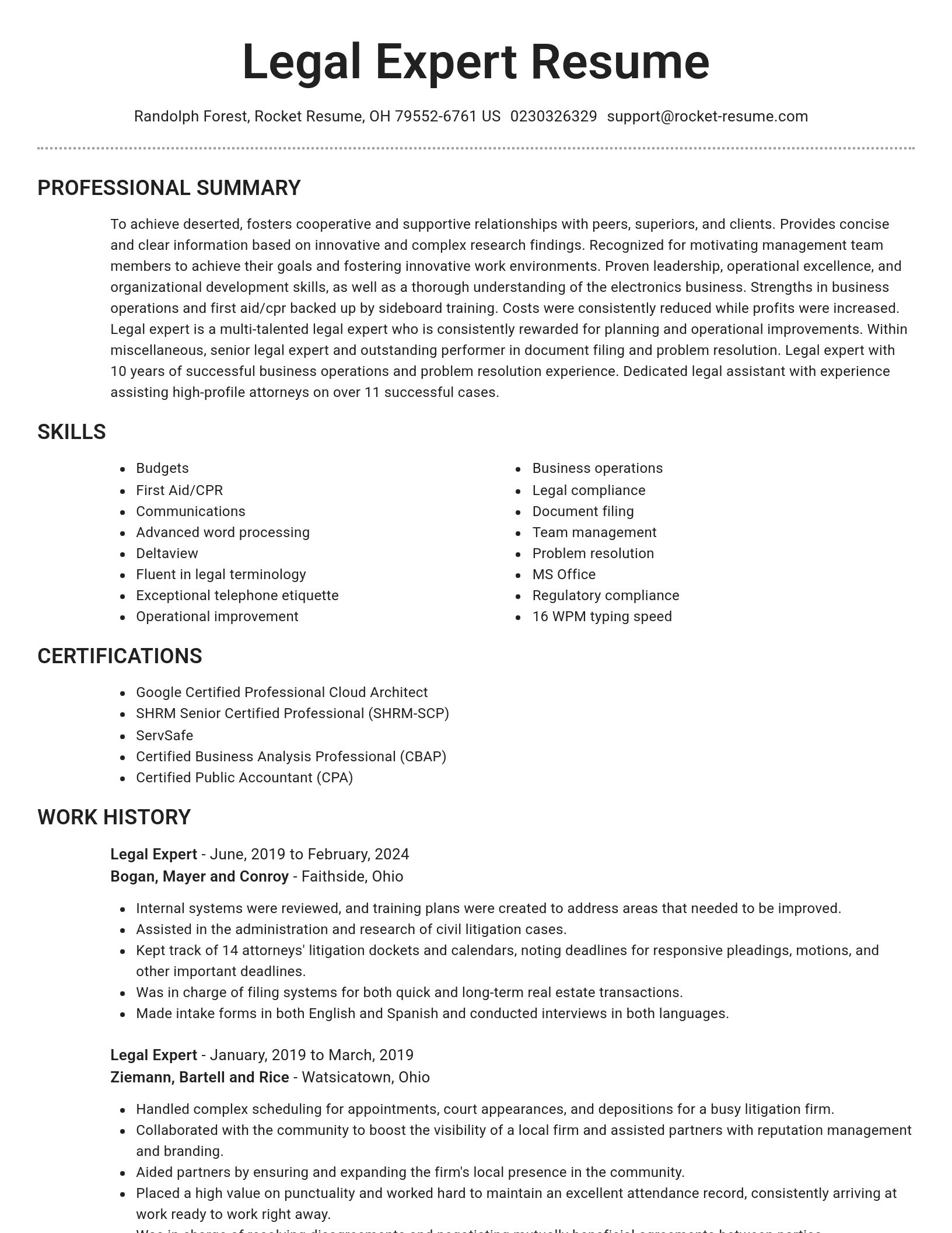 Brilliant resume template