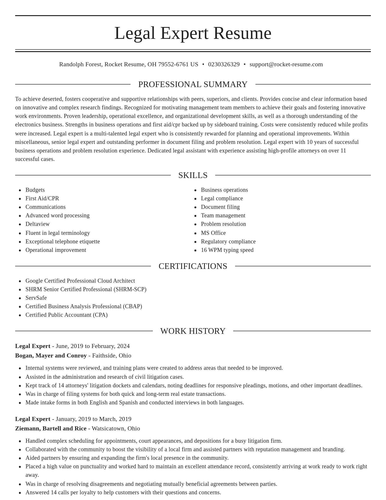 Elegant resume template
