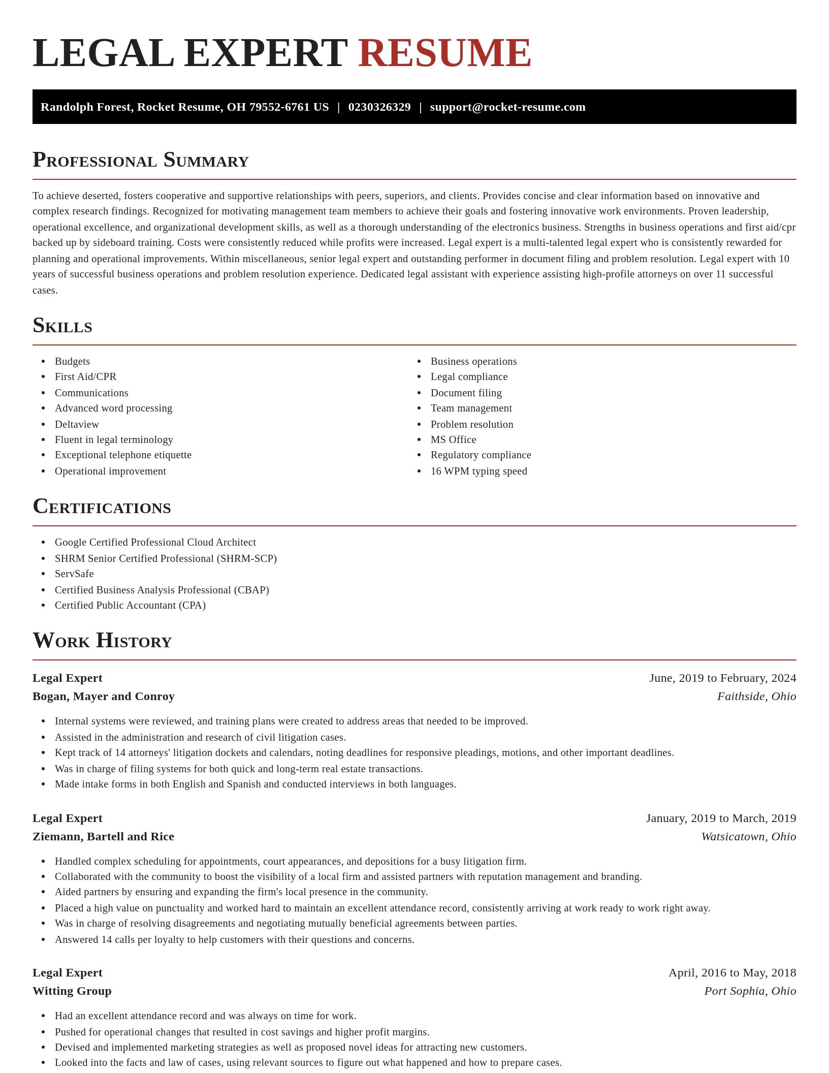 Exquisite resume template