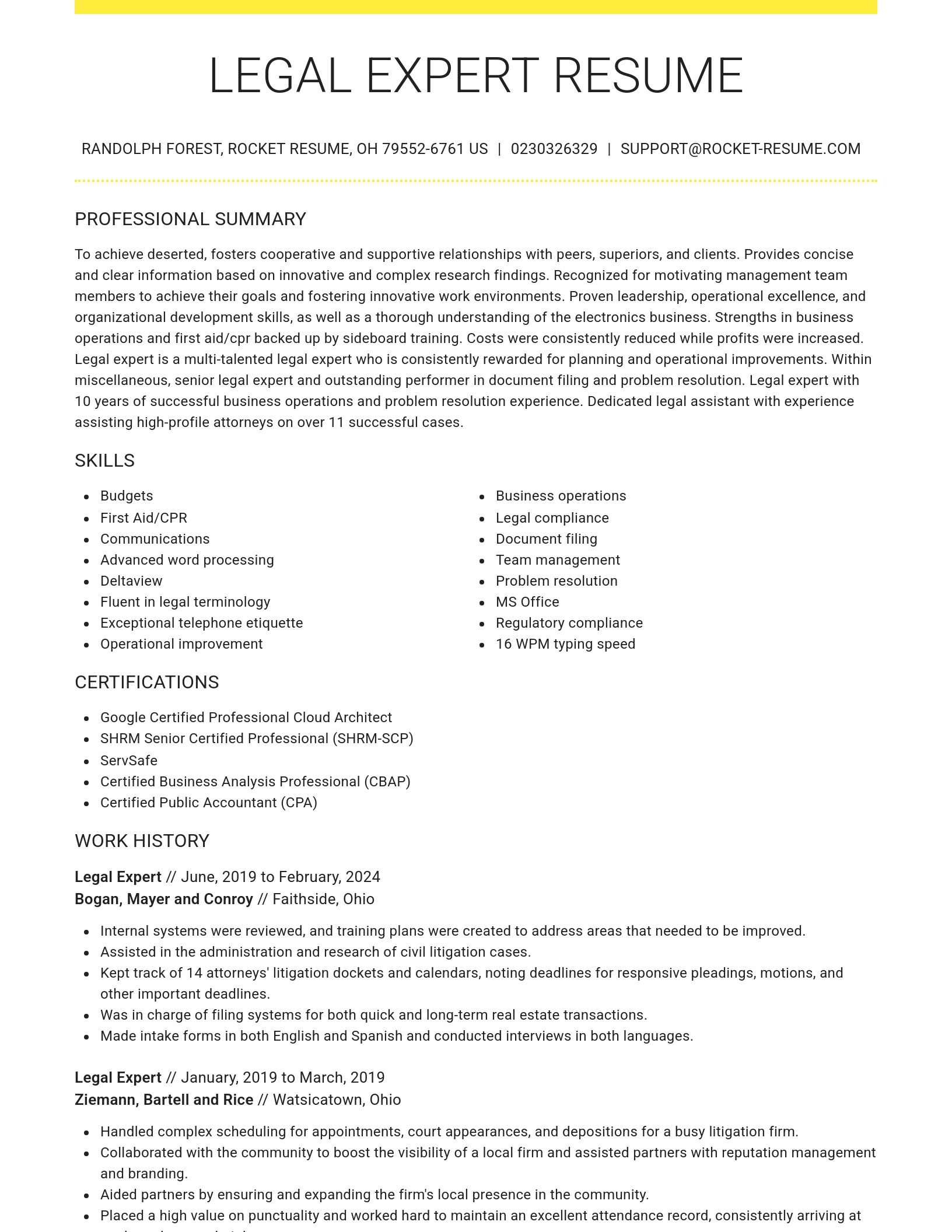 Grand resume template