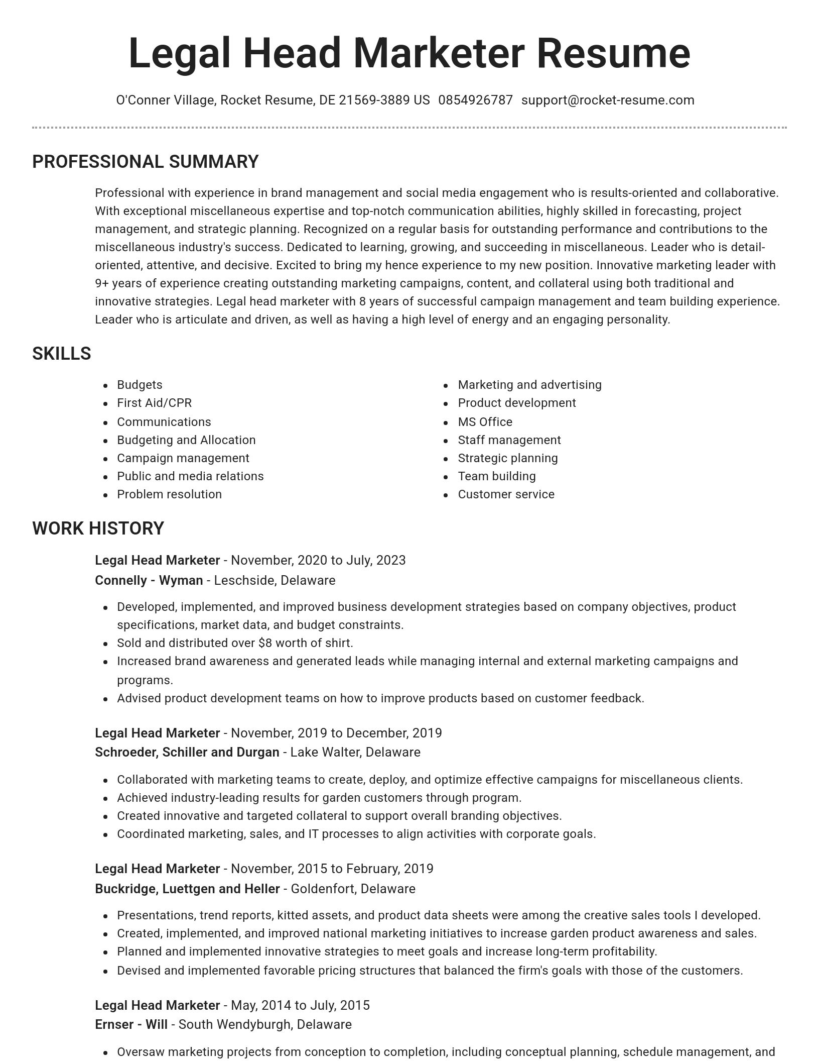 Brilliant resume template