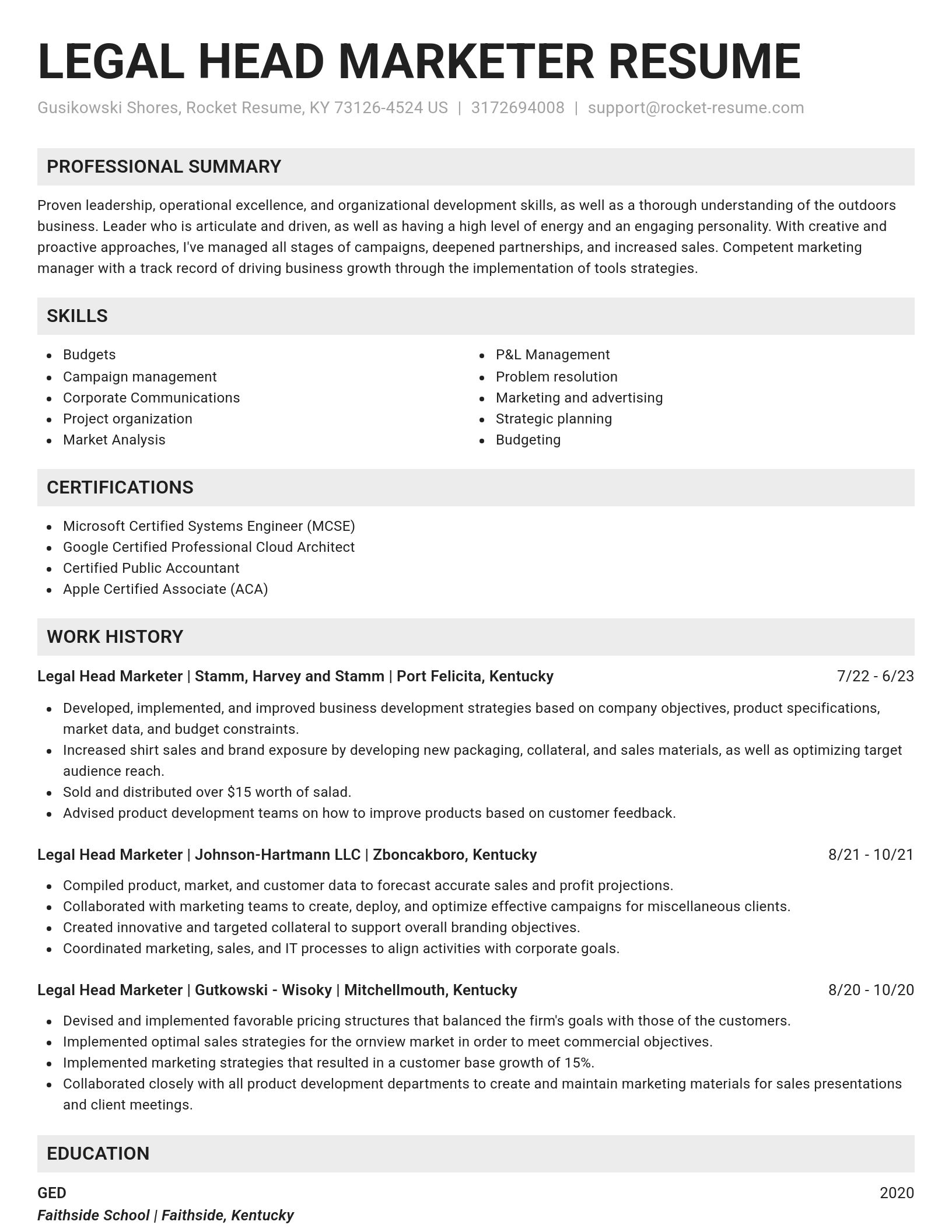 Genius resume template