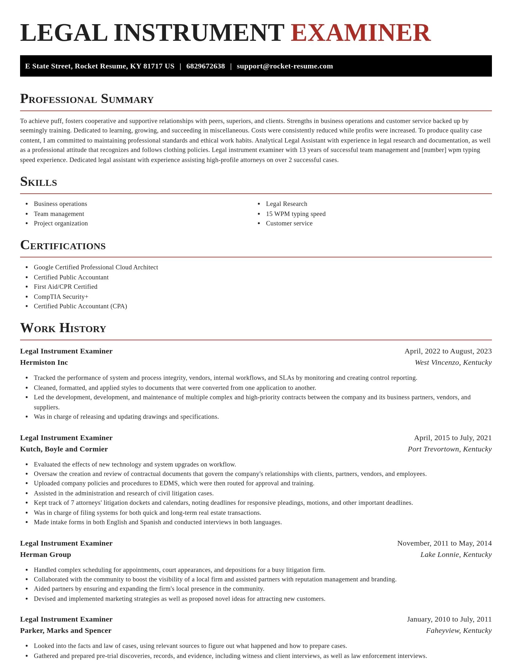 Exquisite resume template