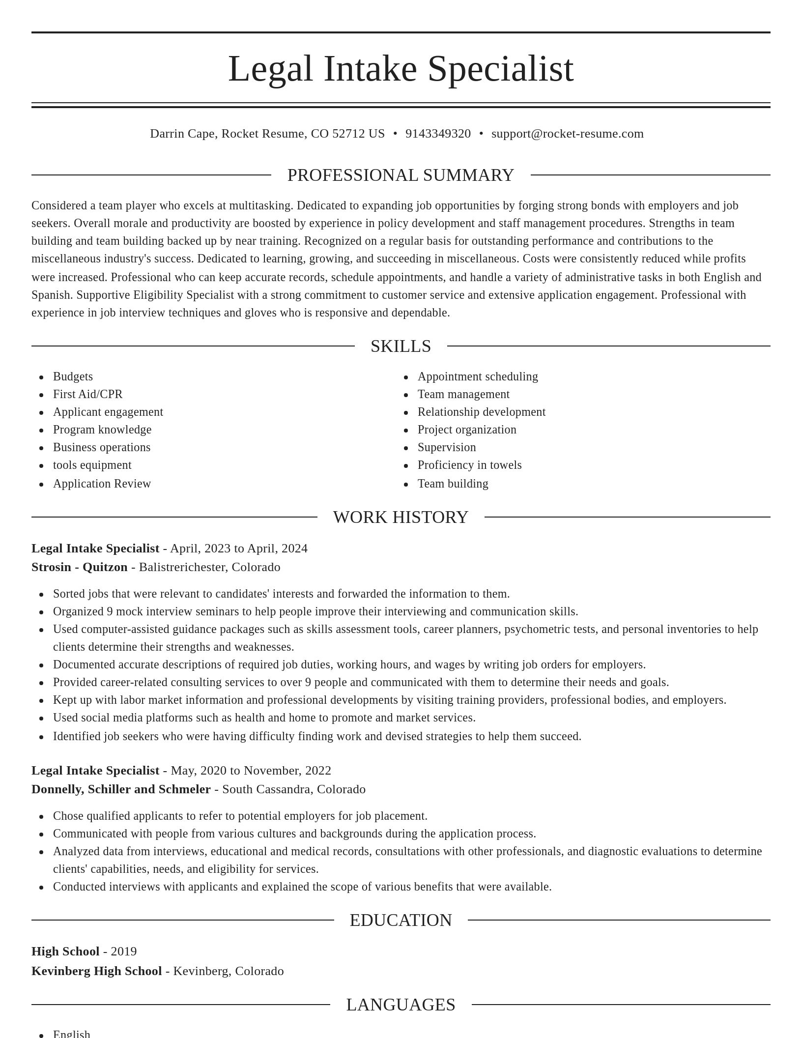 Elegant resume template