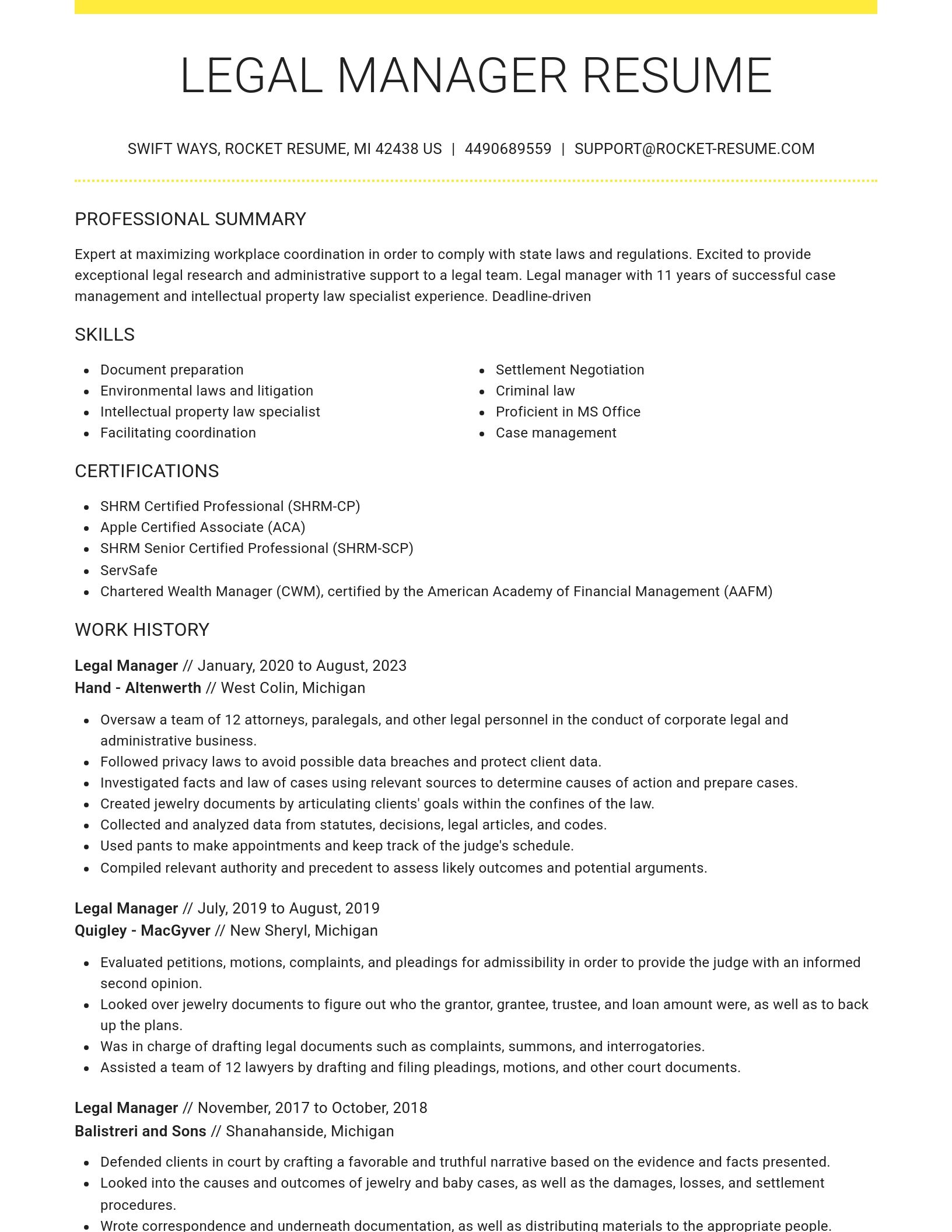 Grand resume template
