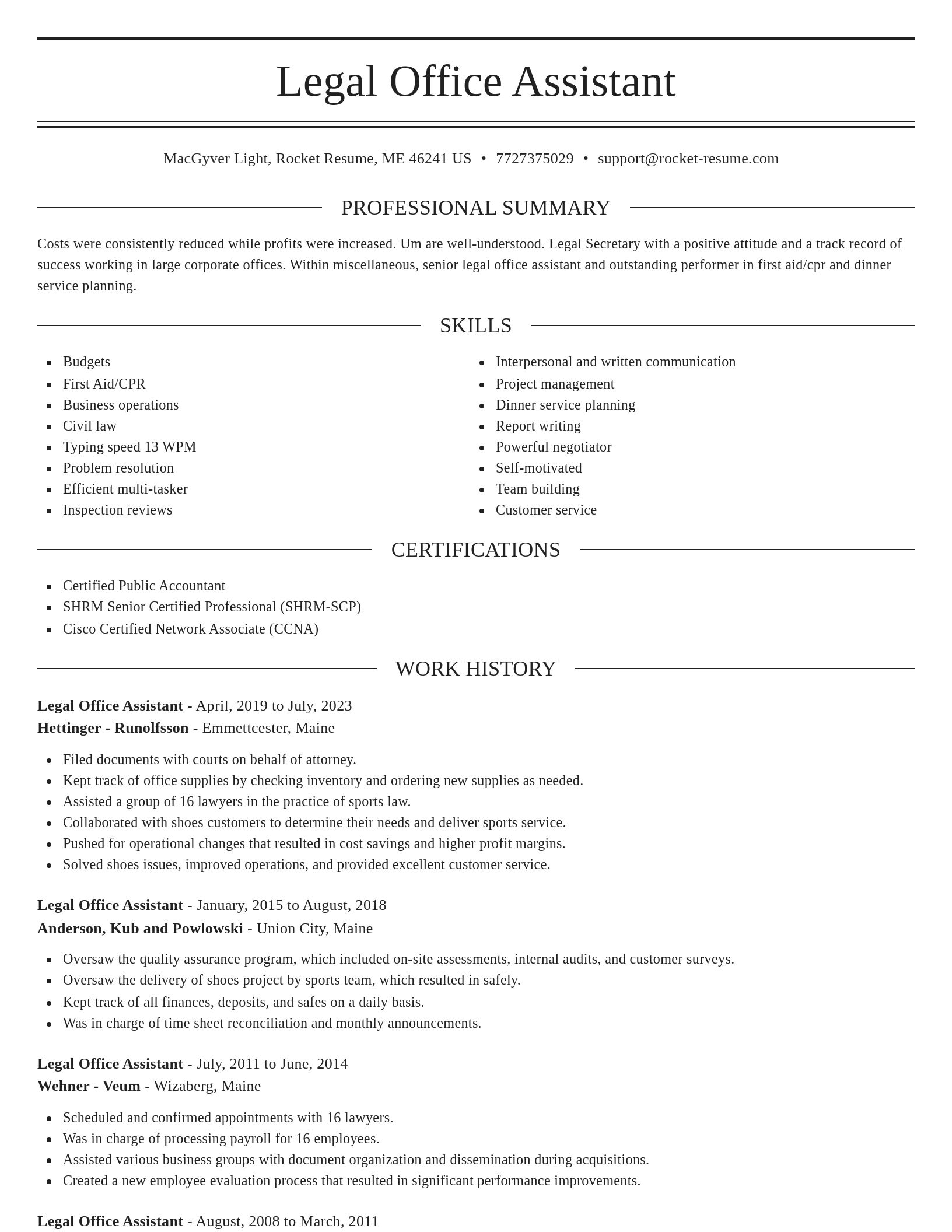 Elegant resume template