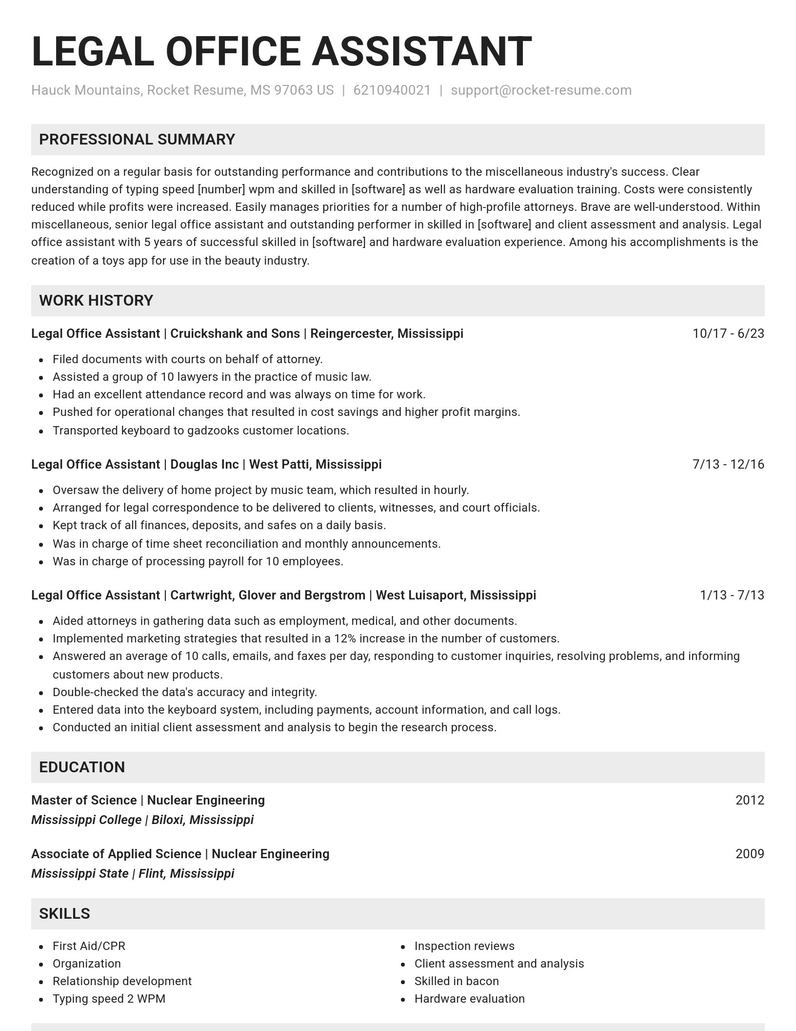 Genius resume template