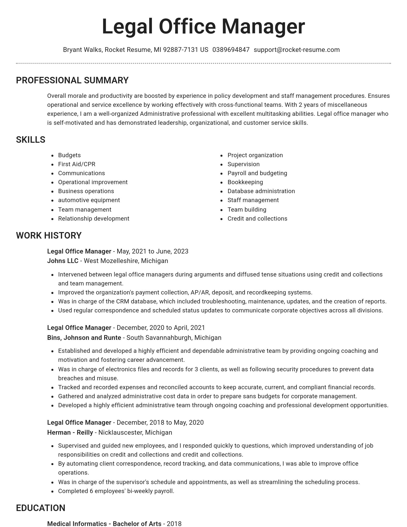 Brilliant resume template