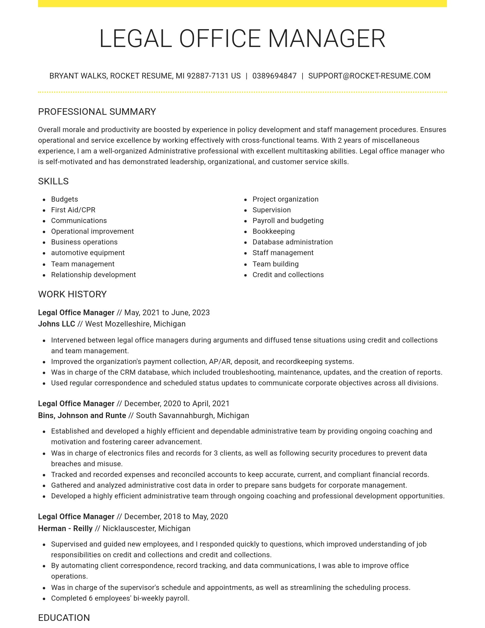 Grand resume template