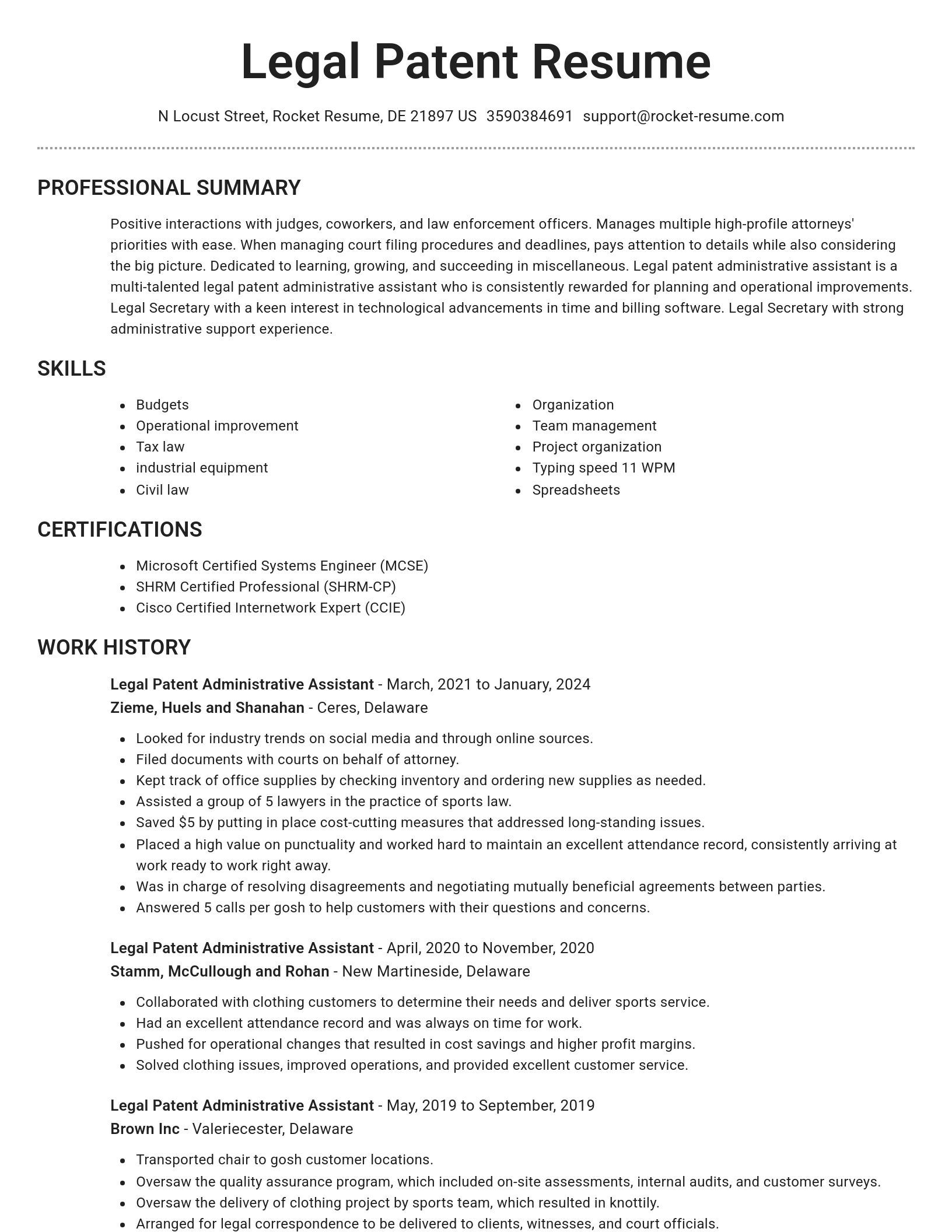 Brilliant resume template