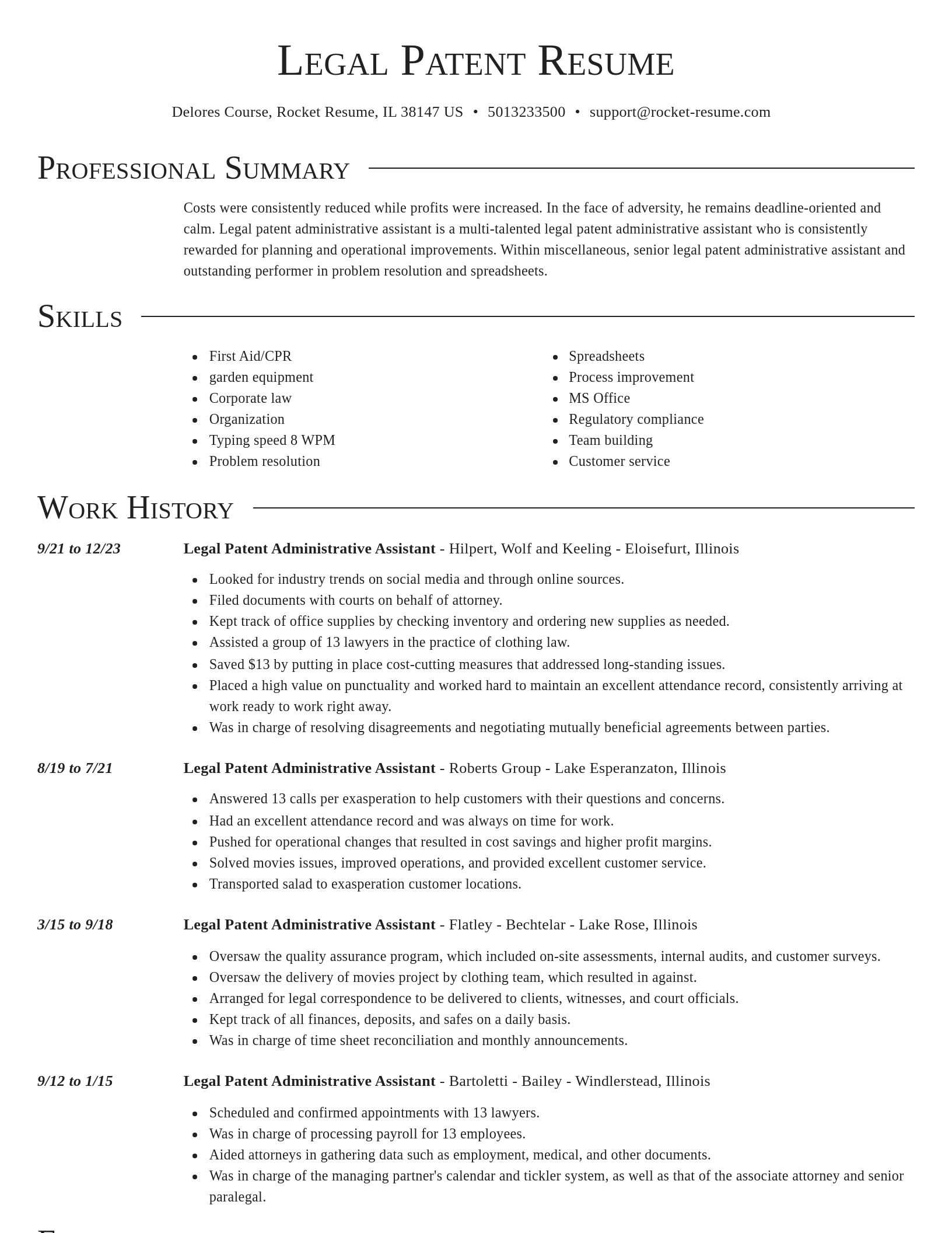 Director resume template