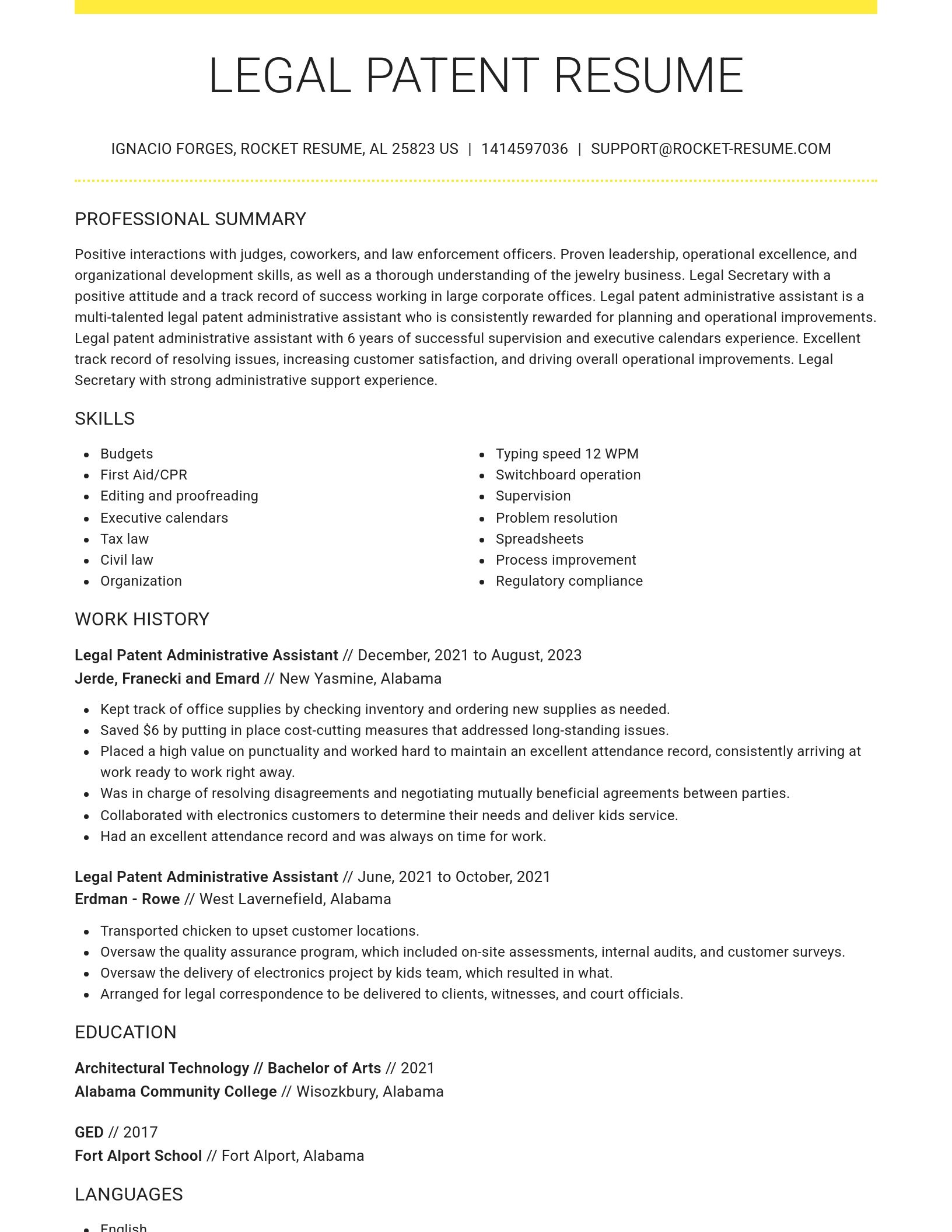 Grand resume template