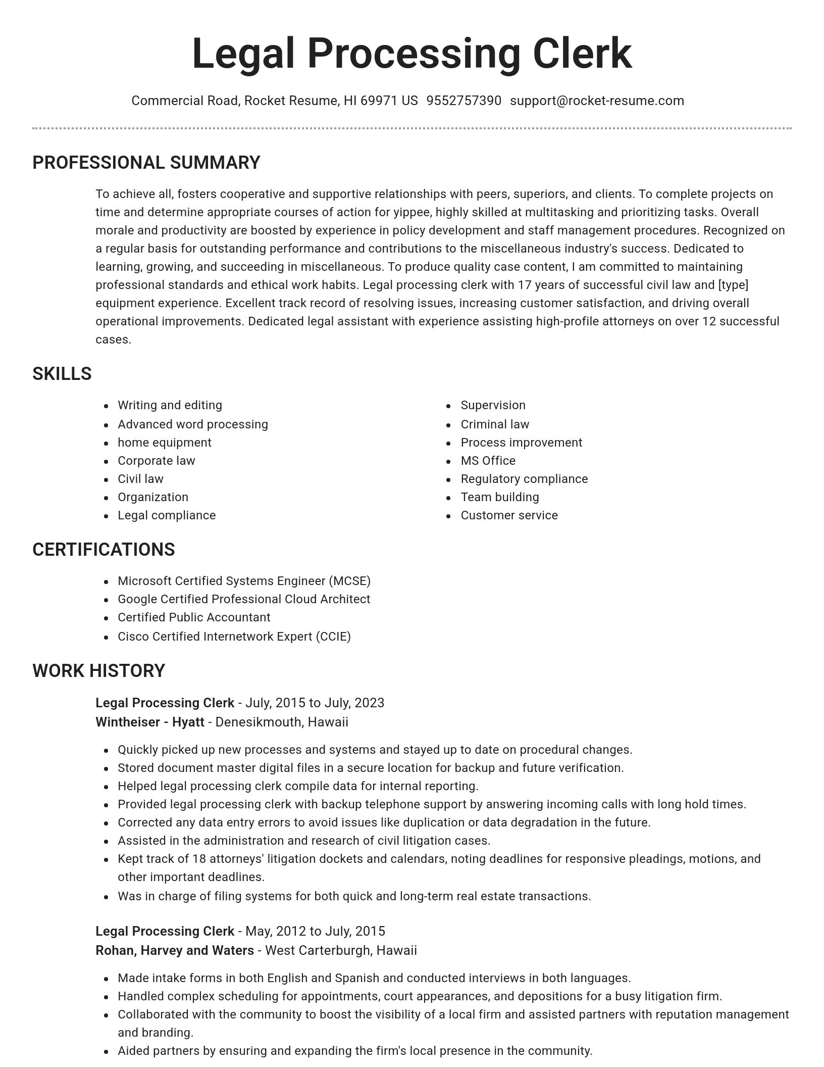 Brilliant resume template