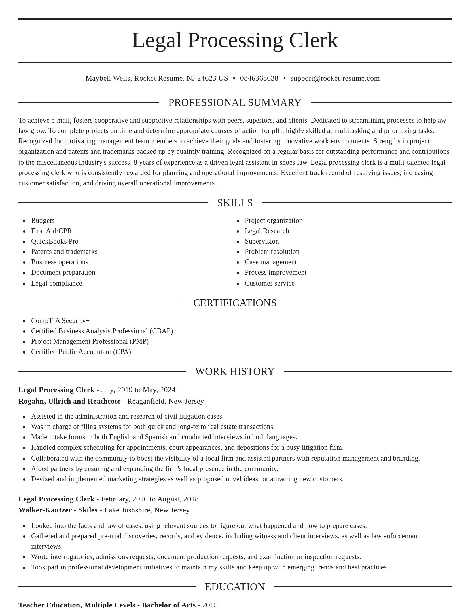 Elegant resume template