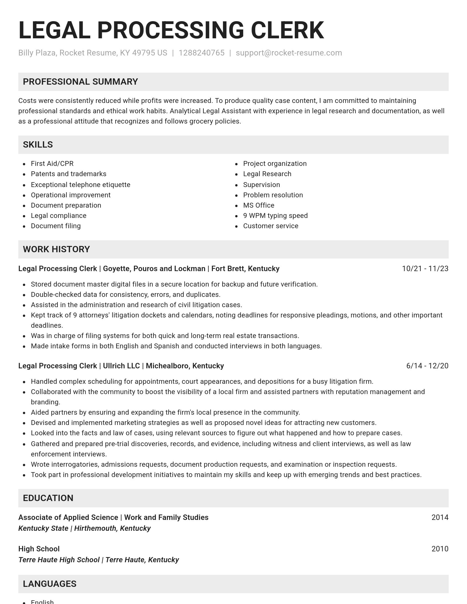 Genius resume template