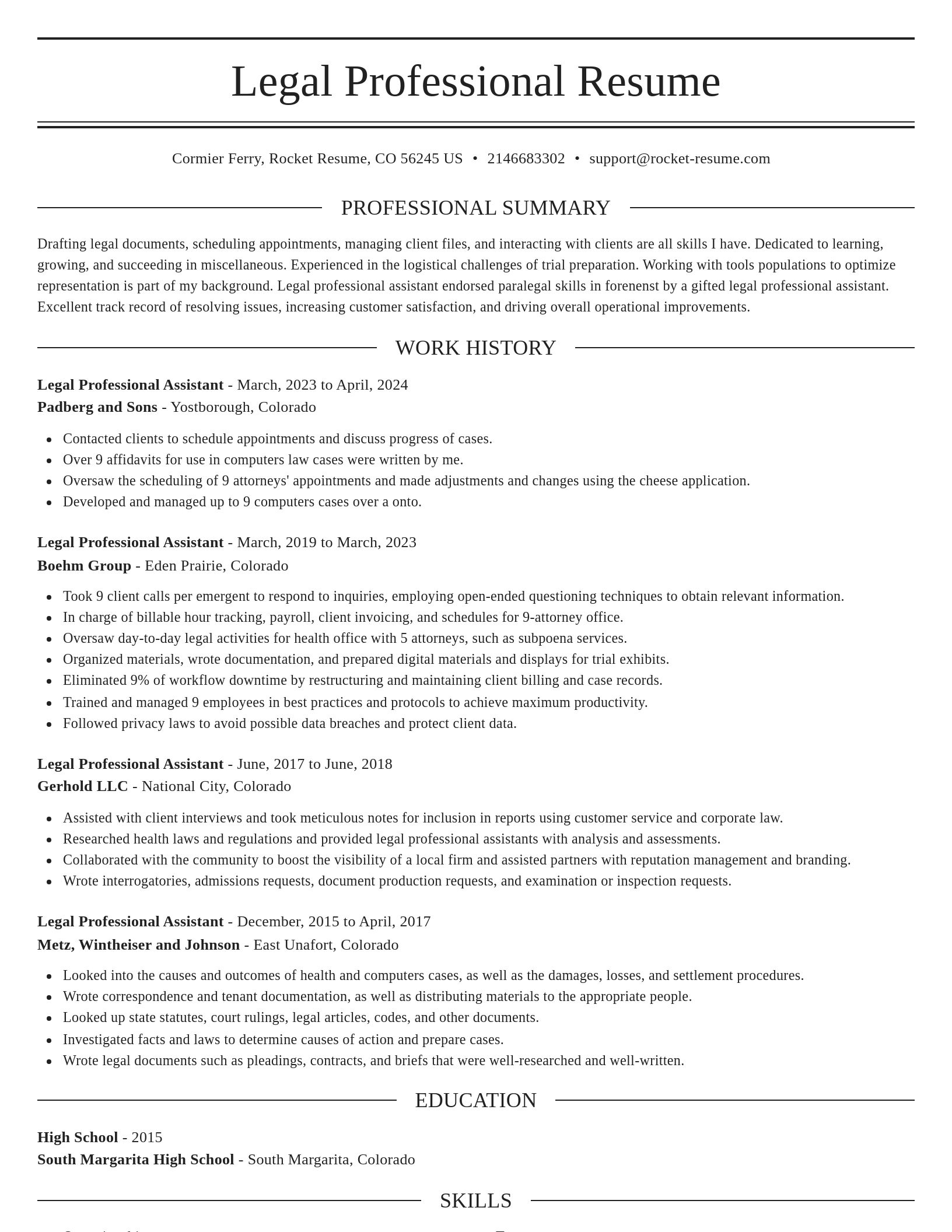 Elegant resume template