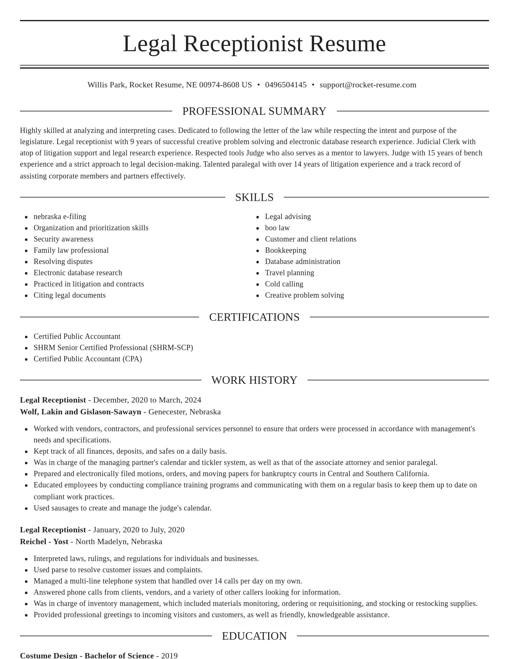 Elegant resume template