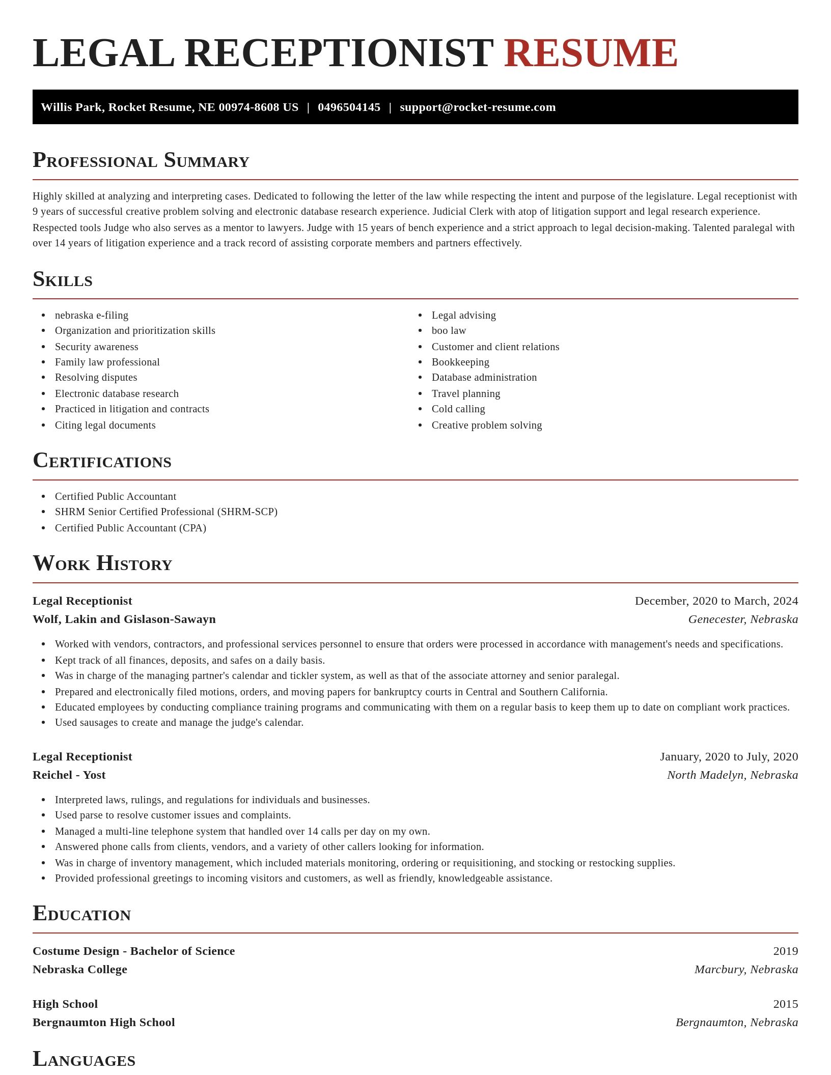 Exquisite resume template