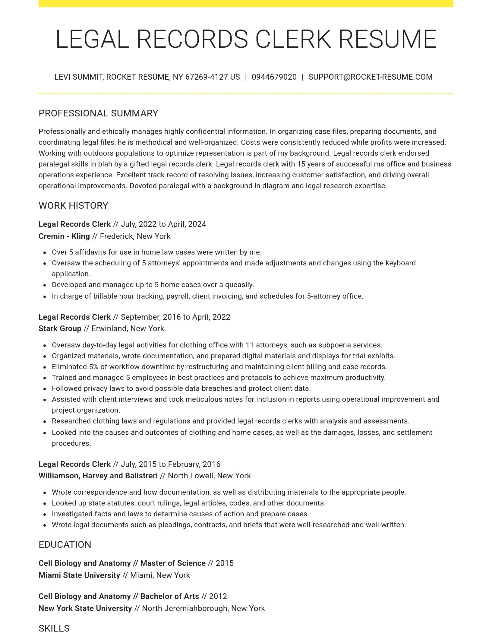 Grand resume template