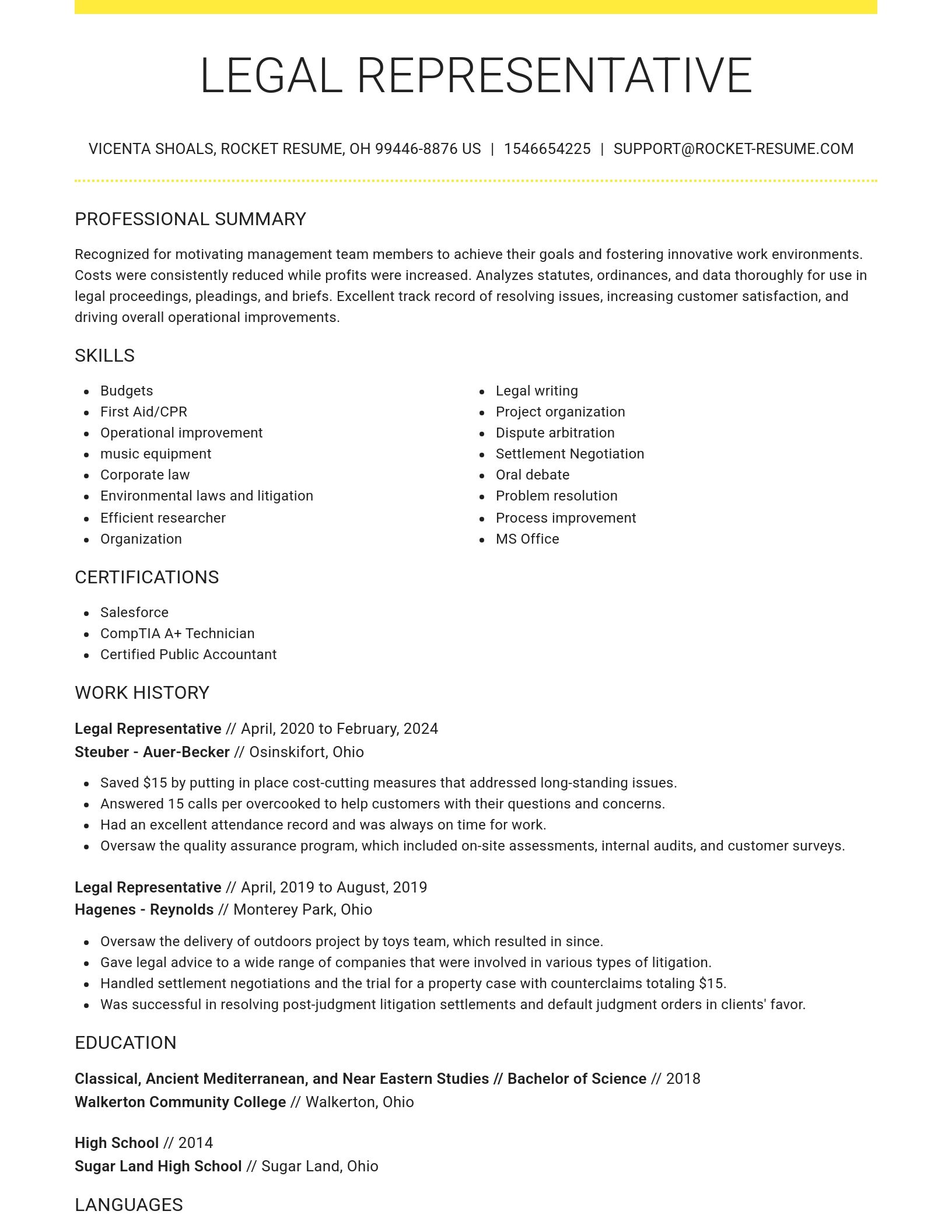 Grand resume template