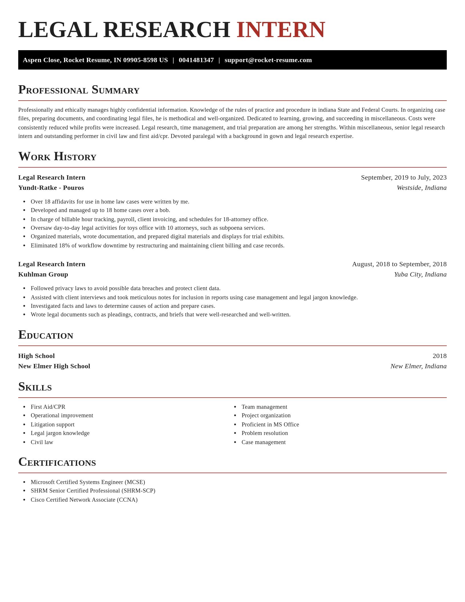 Exquisite resume template