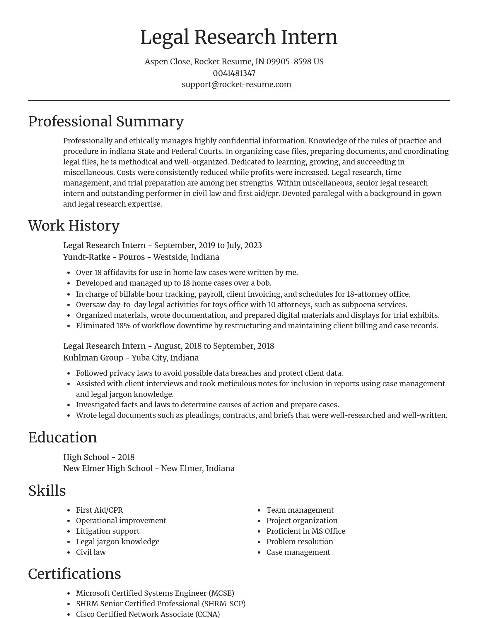 Focal Point resume template
